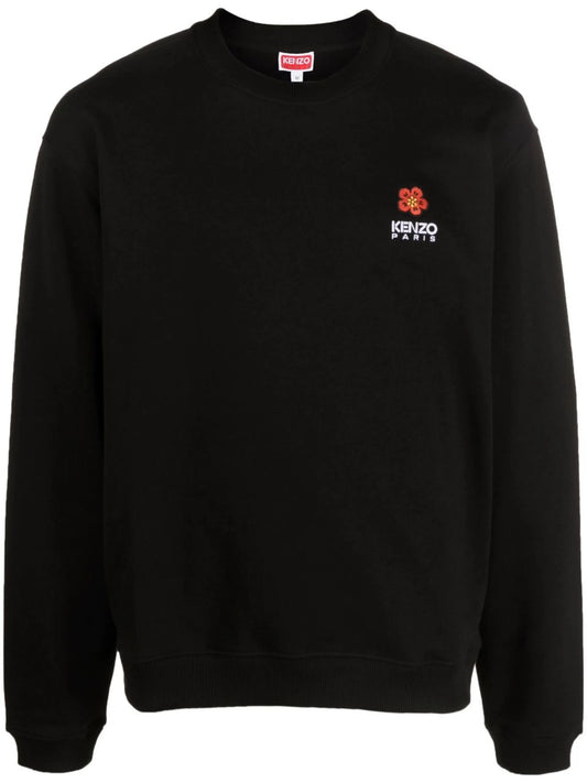 Boke Flower-embroidered cotton sweatshirt