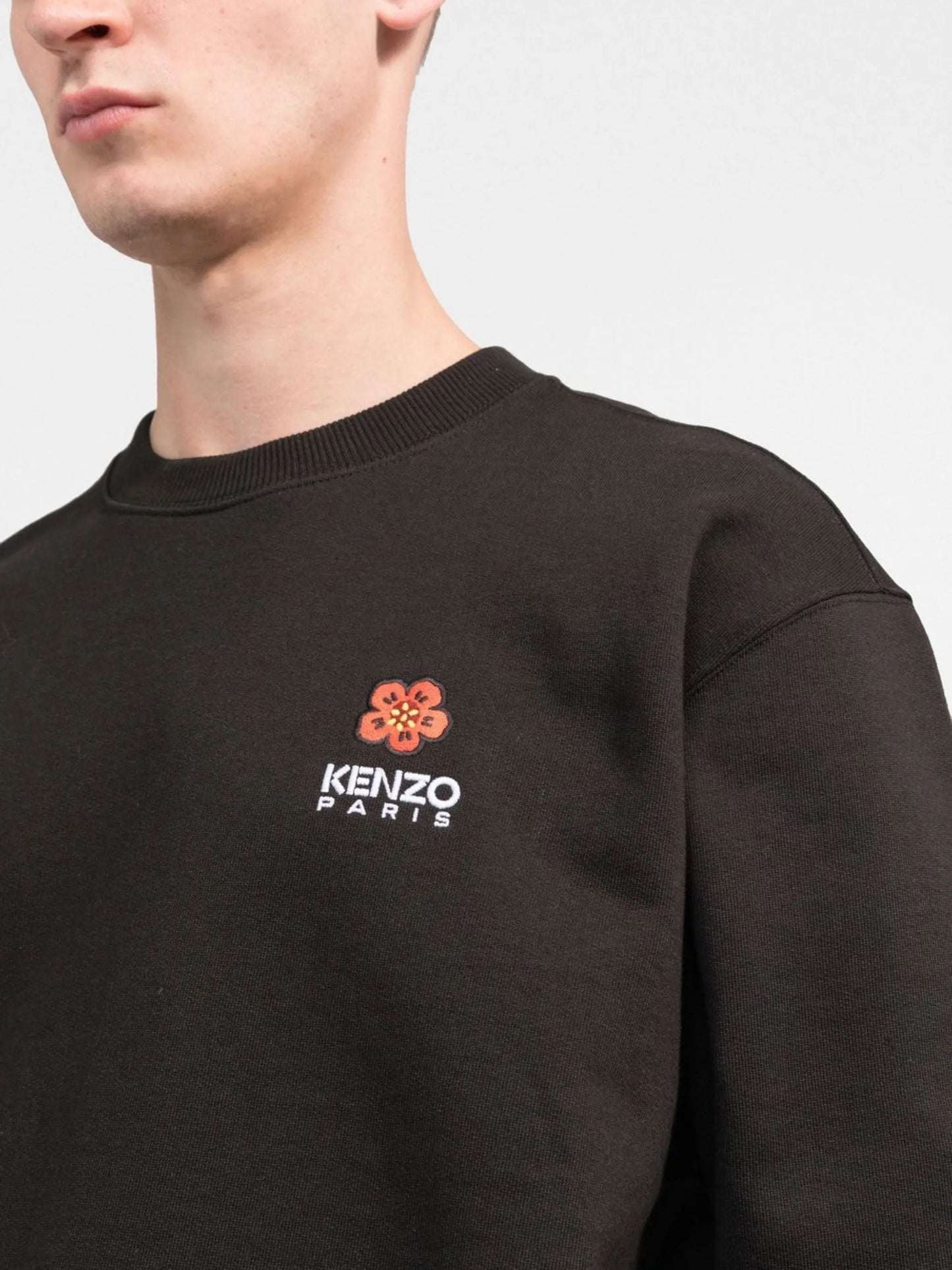 Boke Flower-embroidered cotton sweatshirt