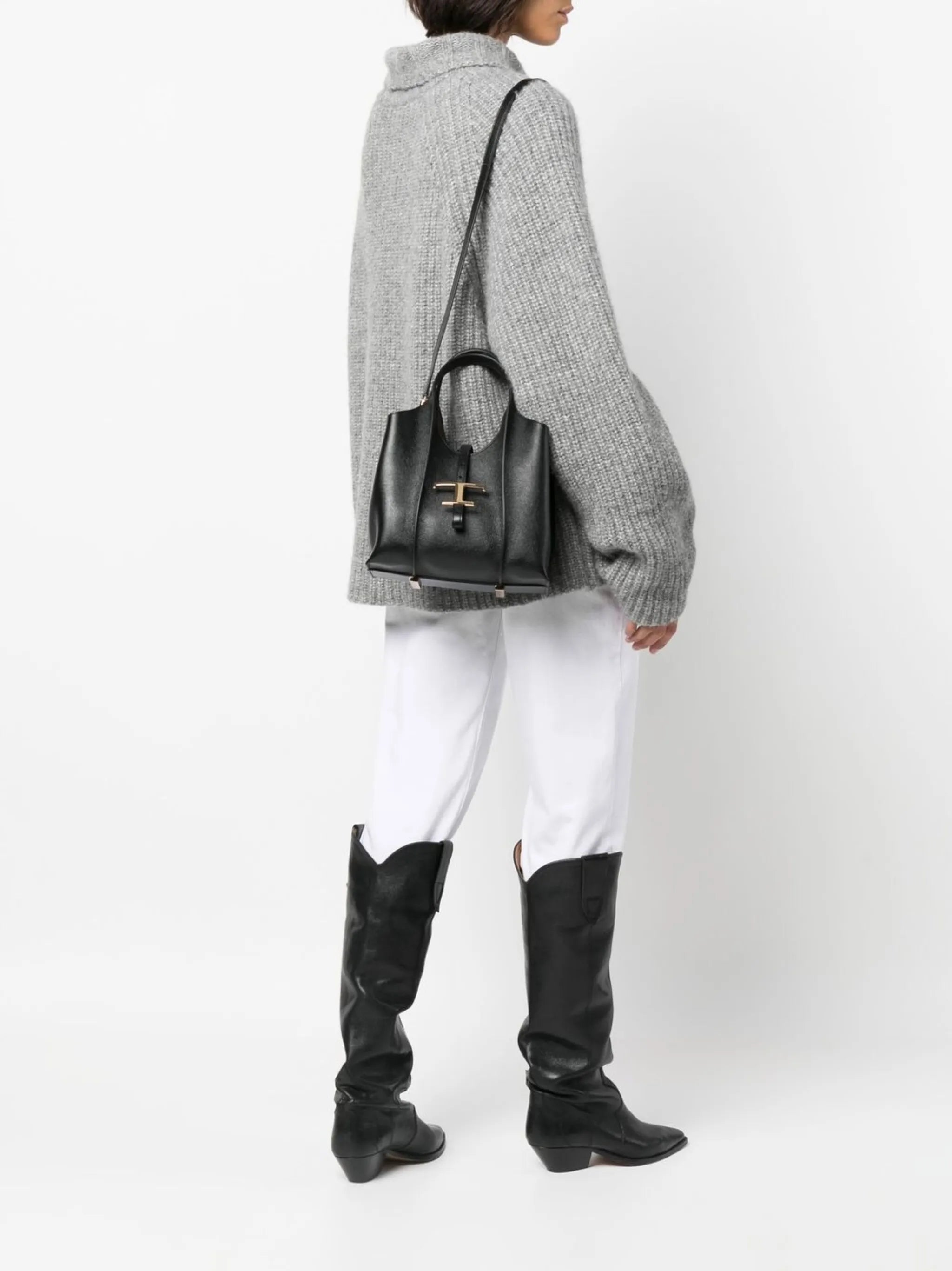 T Timeless shopping bag in leather mini