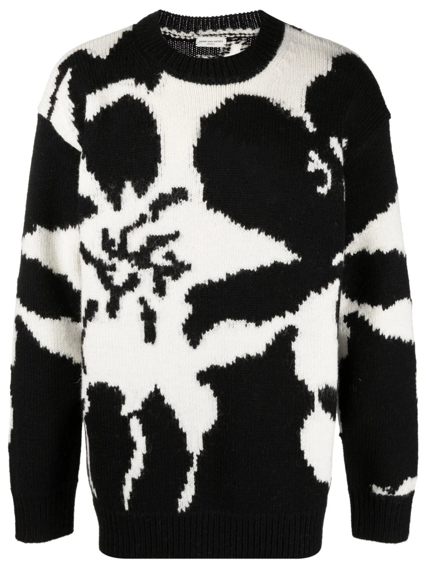 jacquard-knit wool jumper