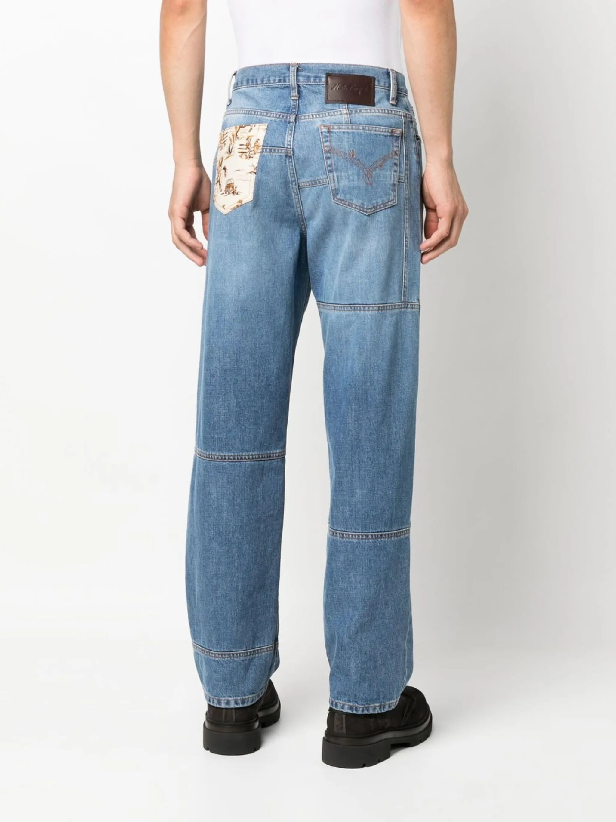 Venusto patchwork straight-leg jeans
