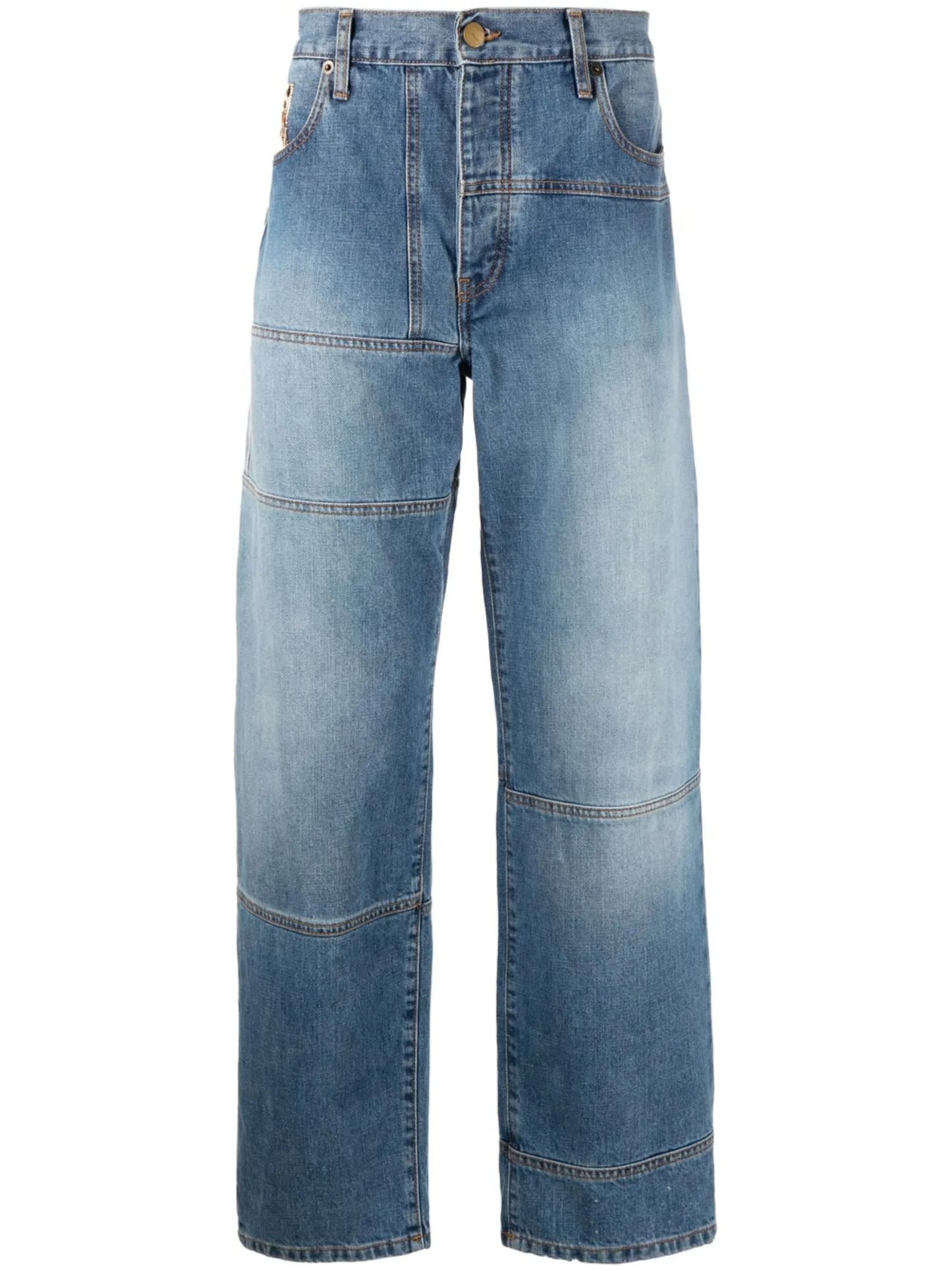 Venusto patchwork straight-leg jeans