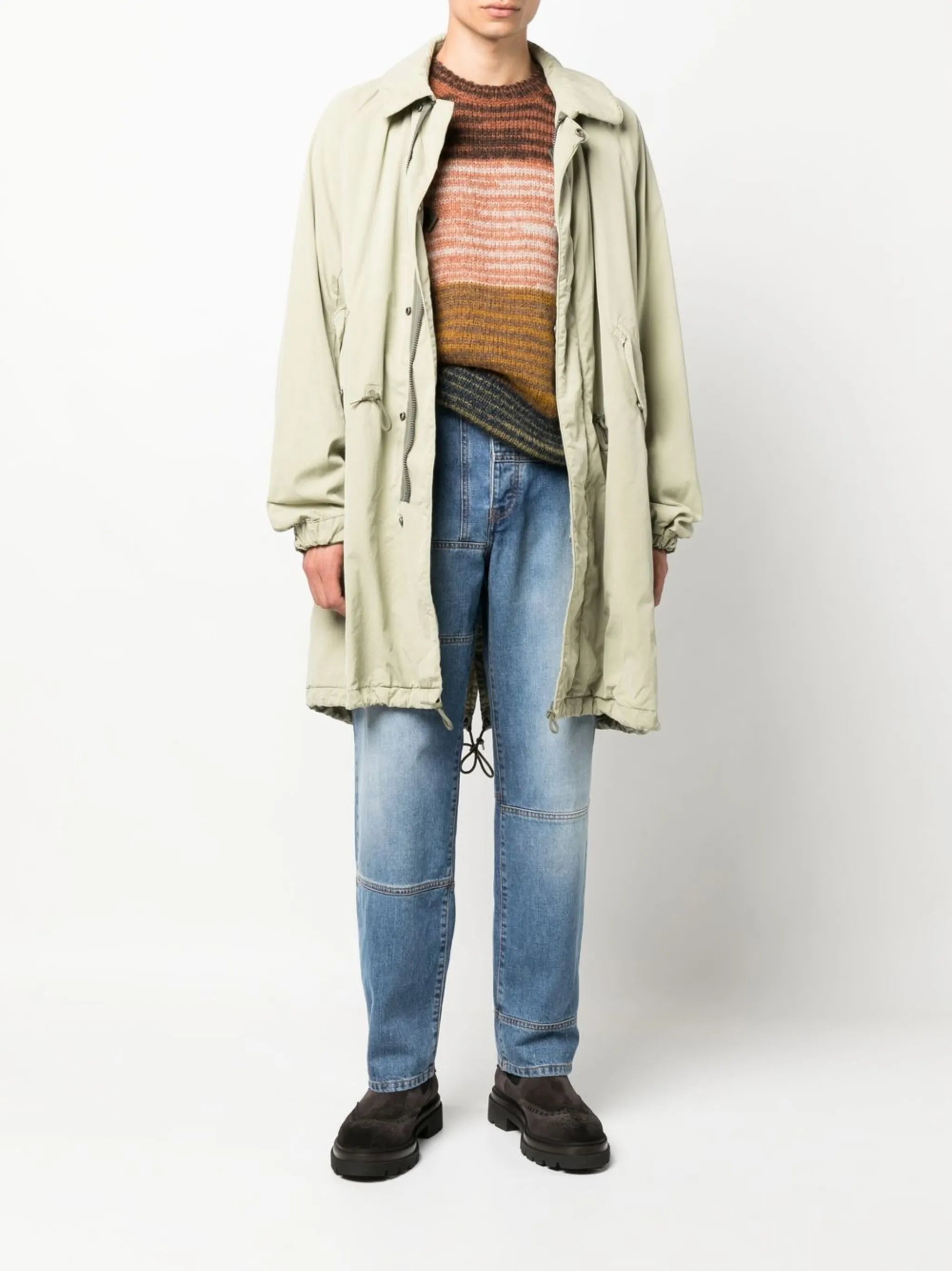 Venusto patchwork straight-leg jeans