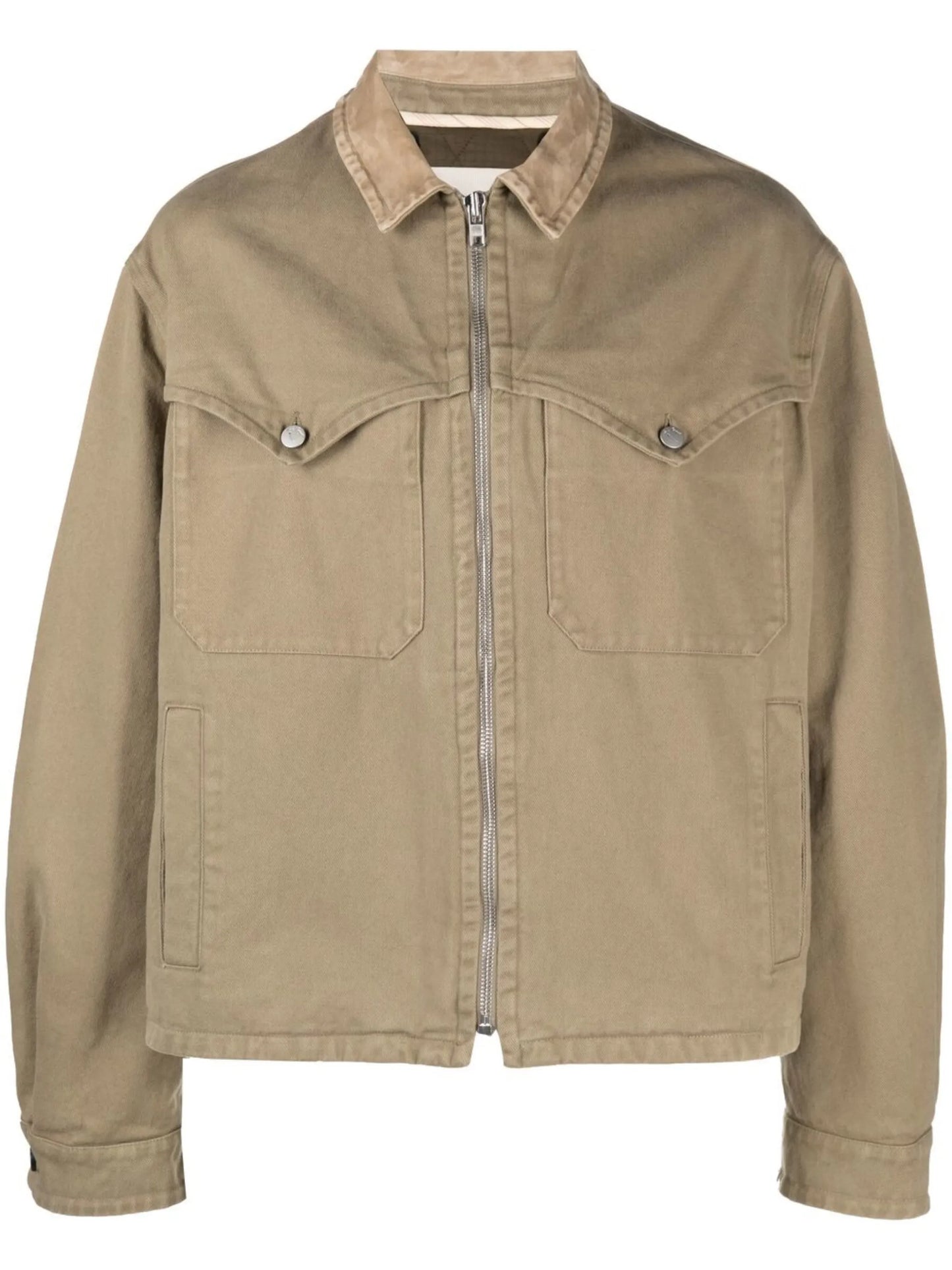 layered-detail zipped jacket