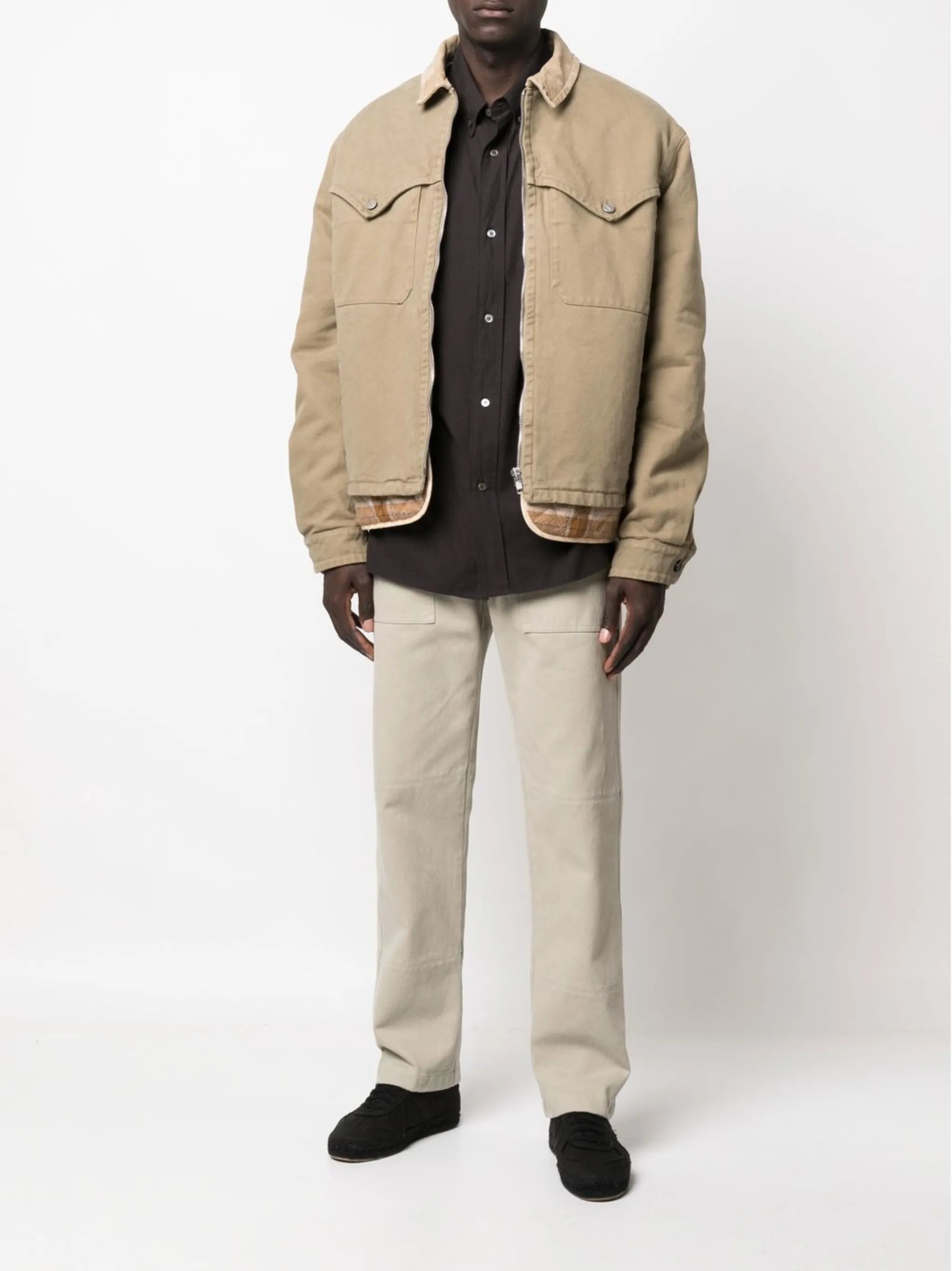 layered-detail zipped jacket