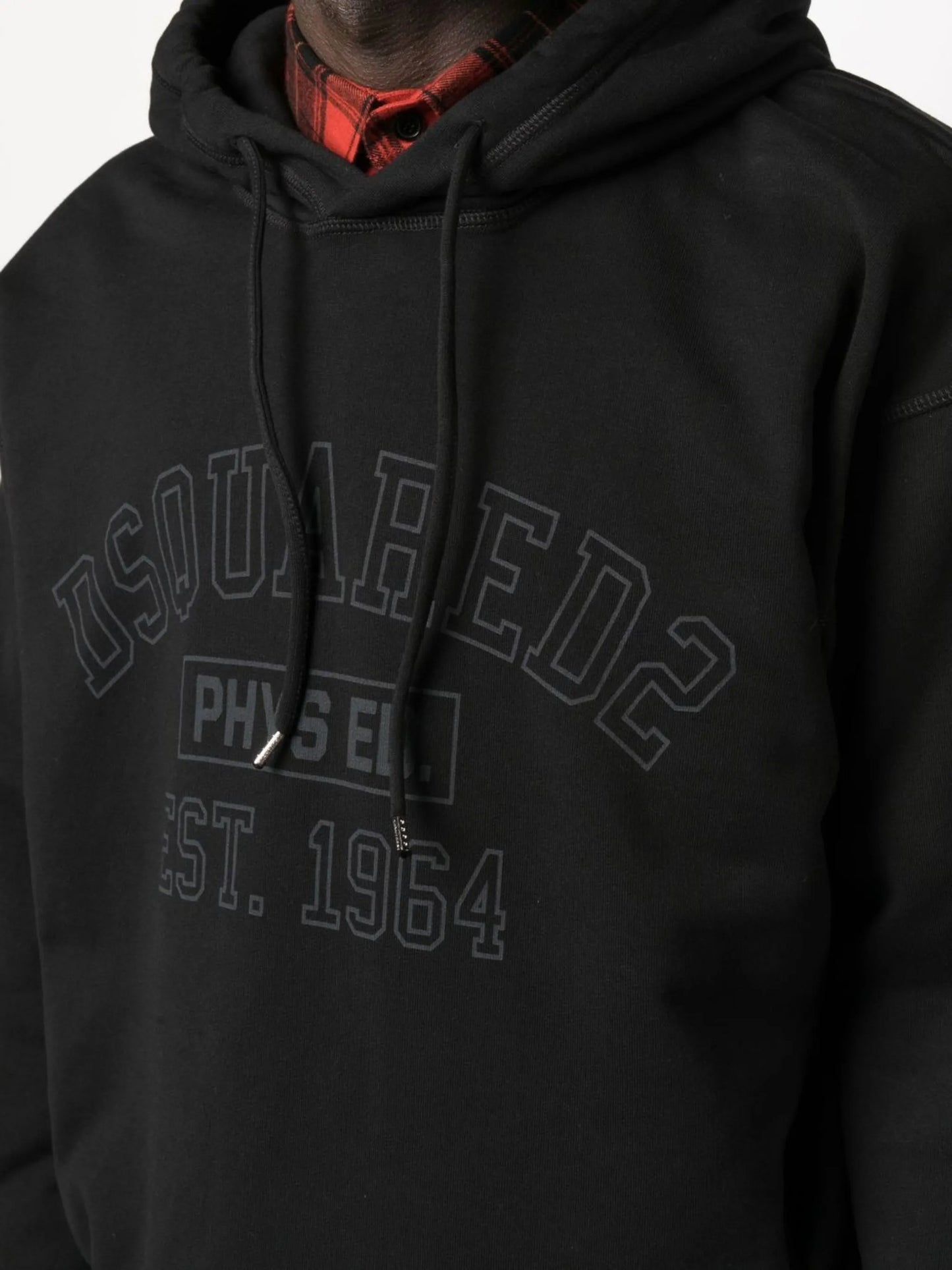 logo-print drawstring hoodie