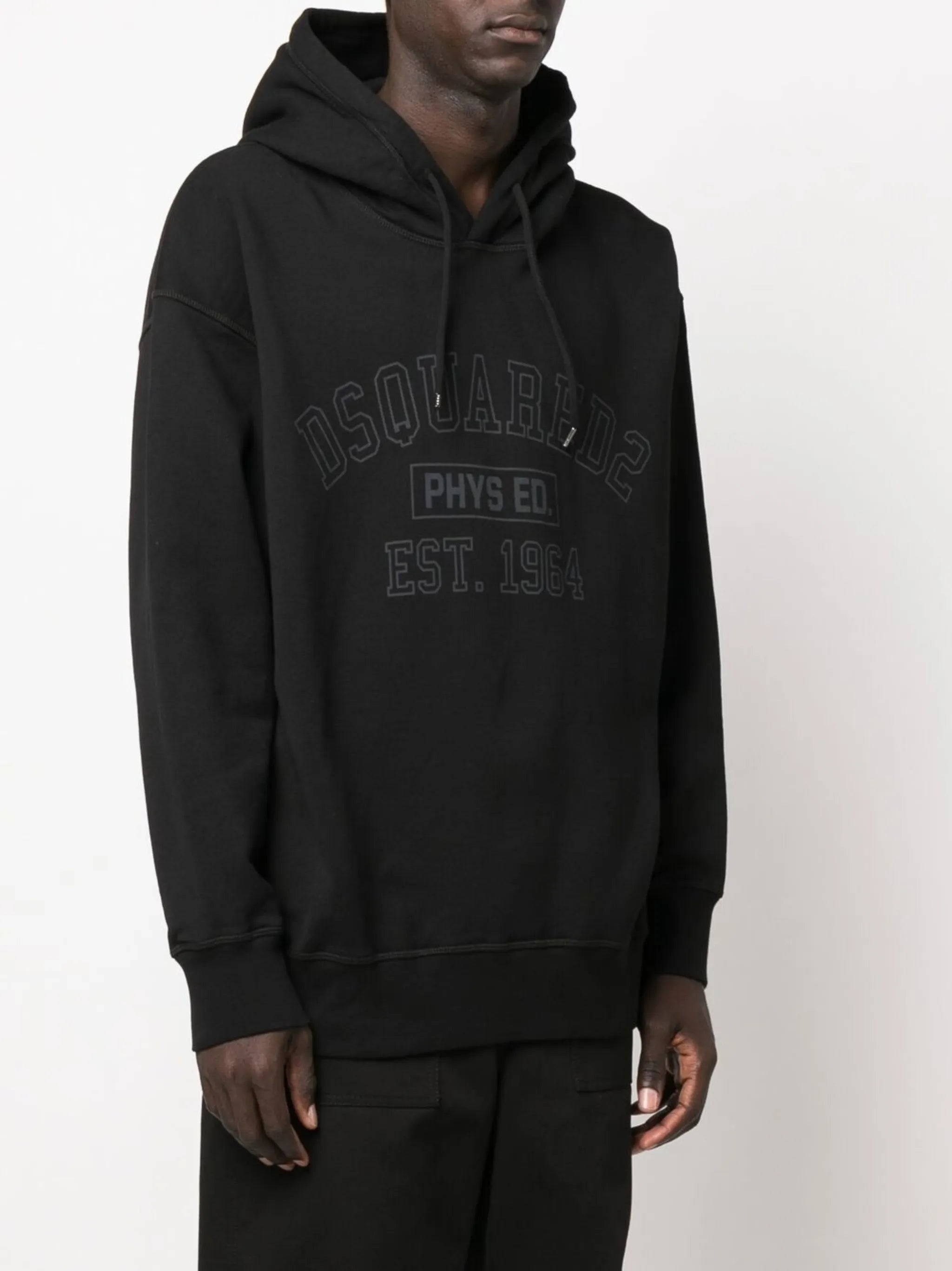 logo-print drawstring hoodie