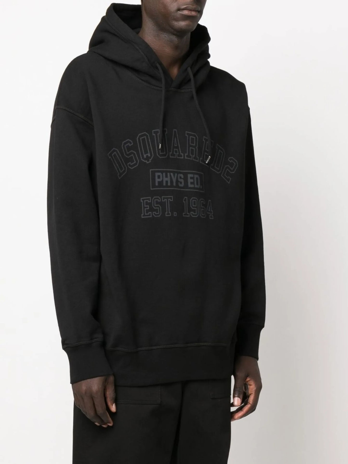 logo-print drawstring hoodie