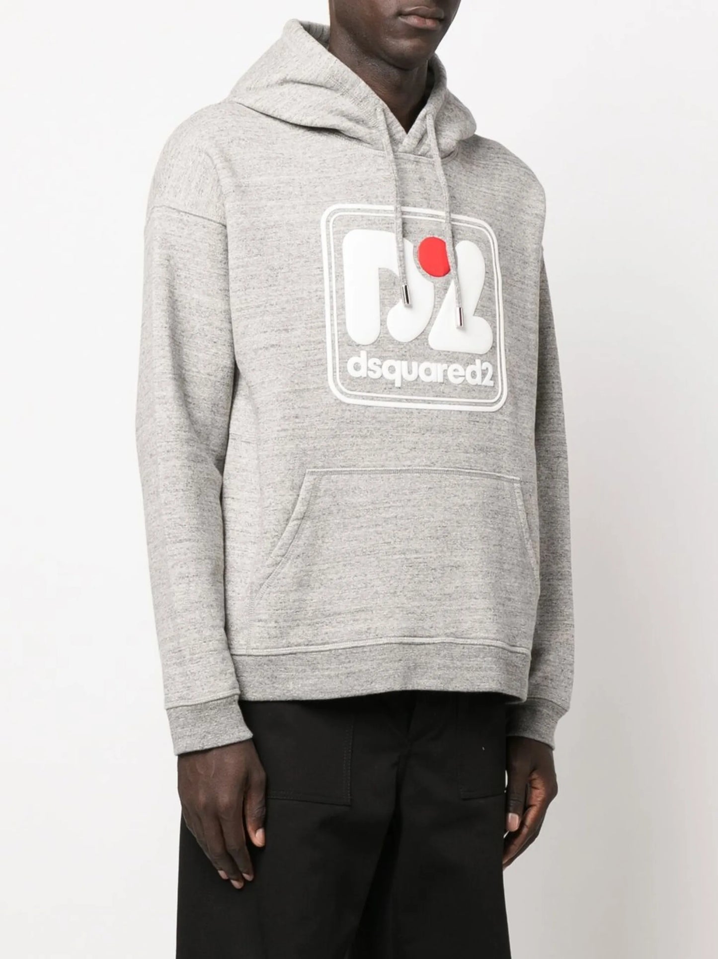 logo-print cotton hoodie