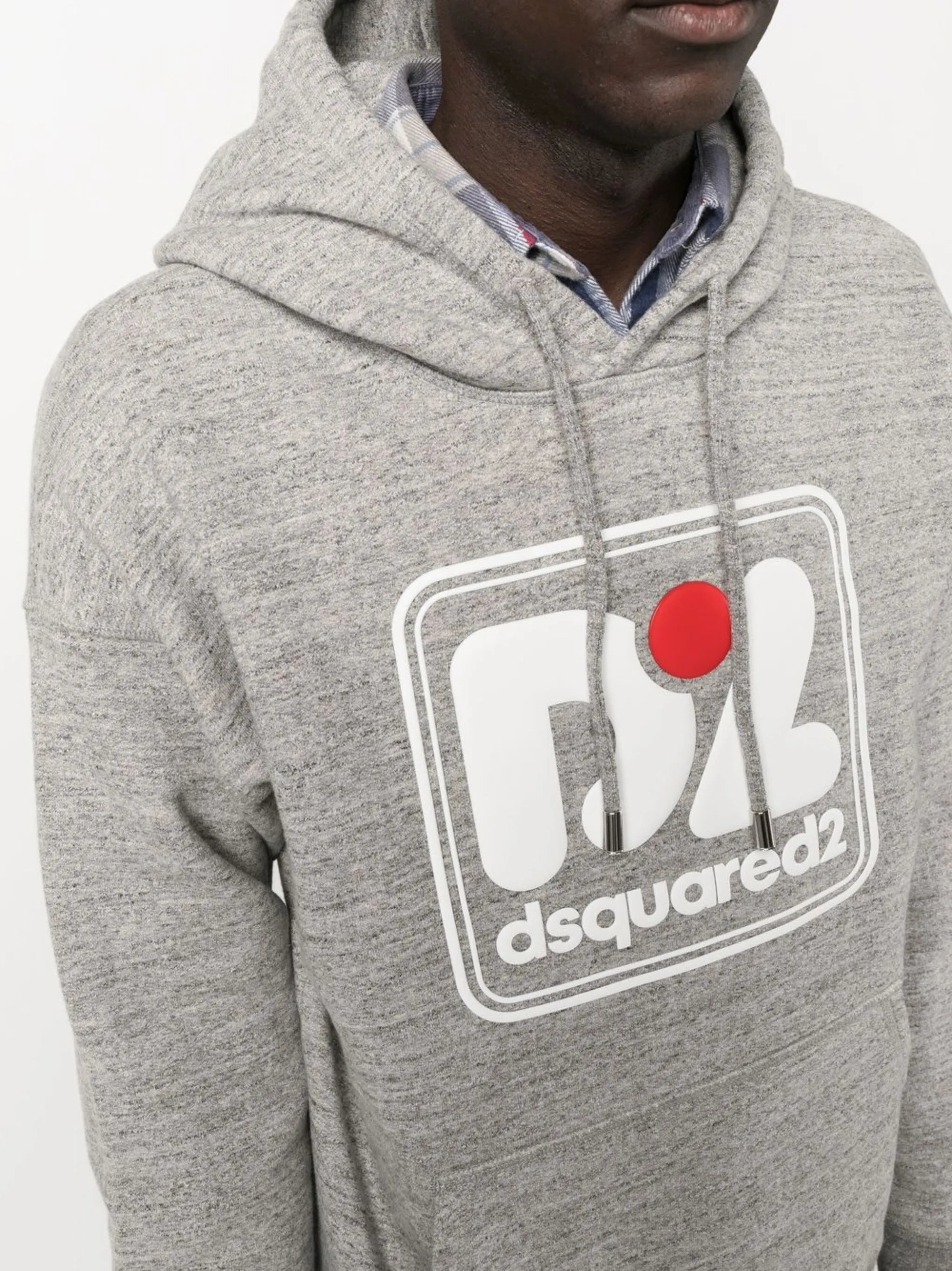 logo-print cotton hoodie