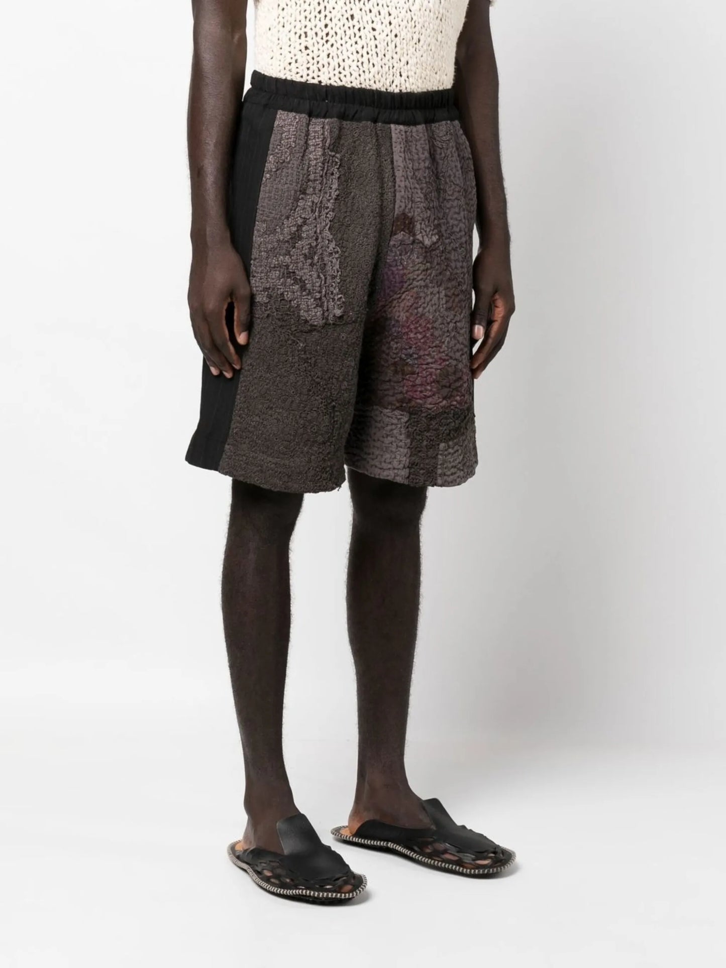 knee-length multi-panel shorts