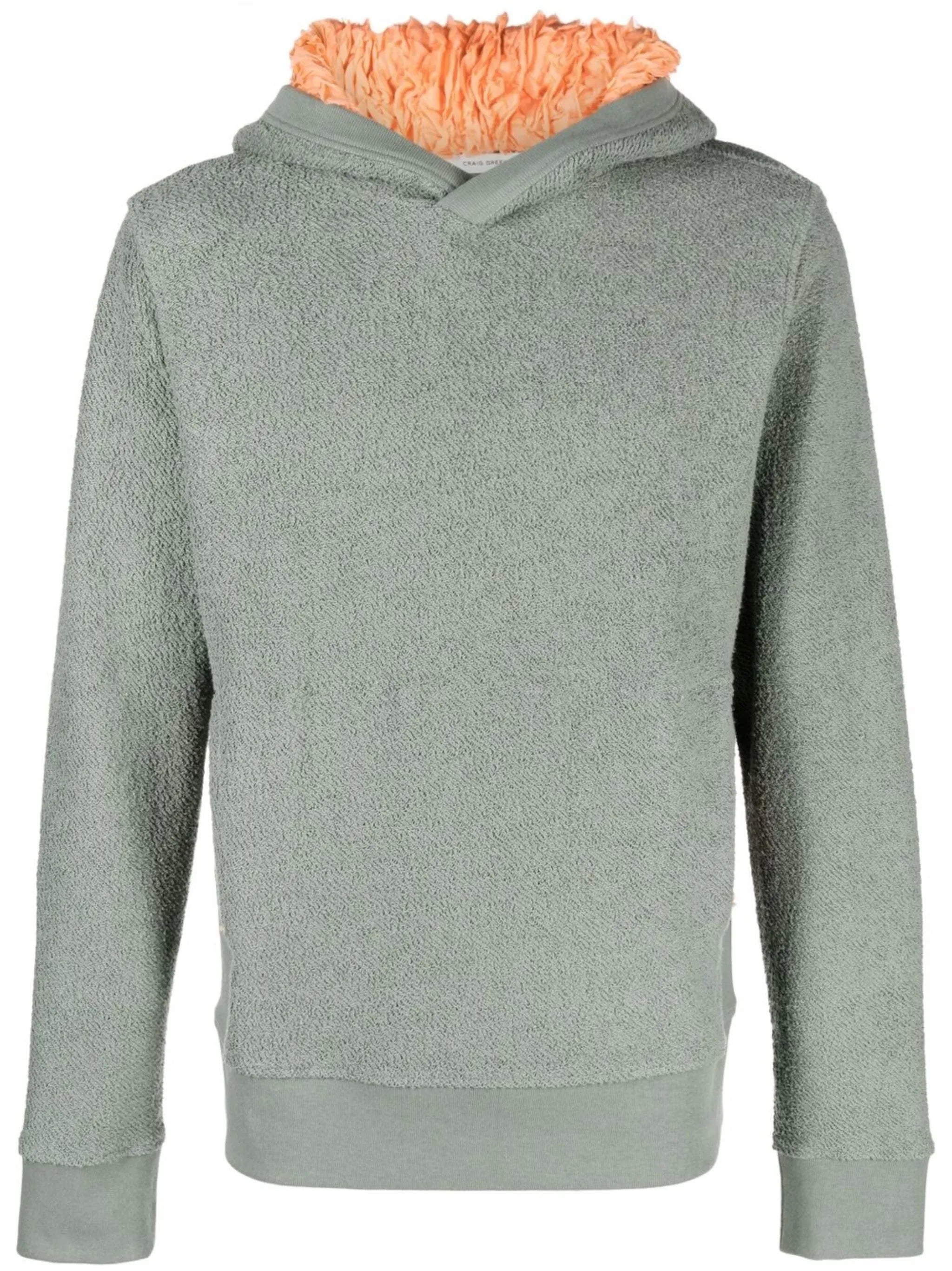 ruched silk lining hoodie