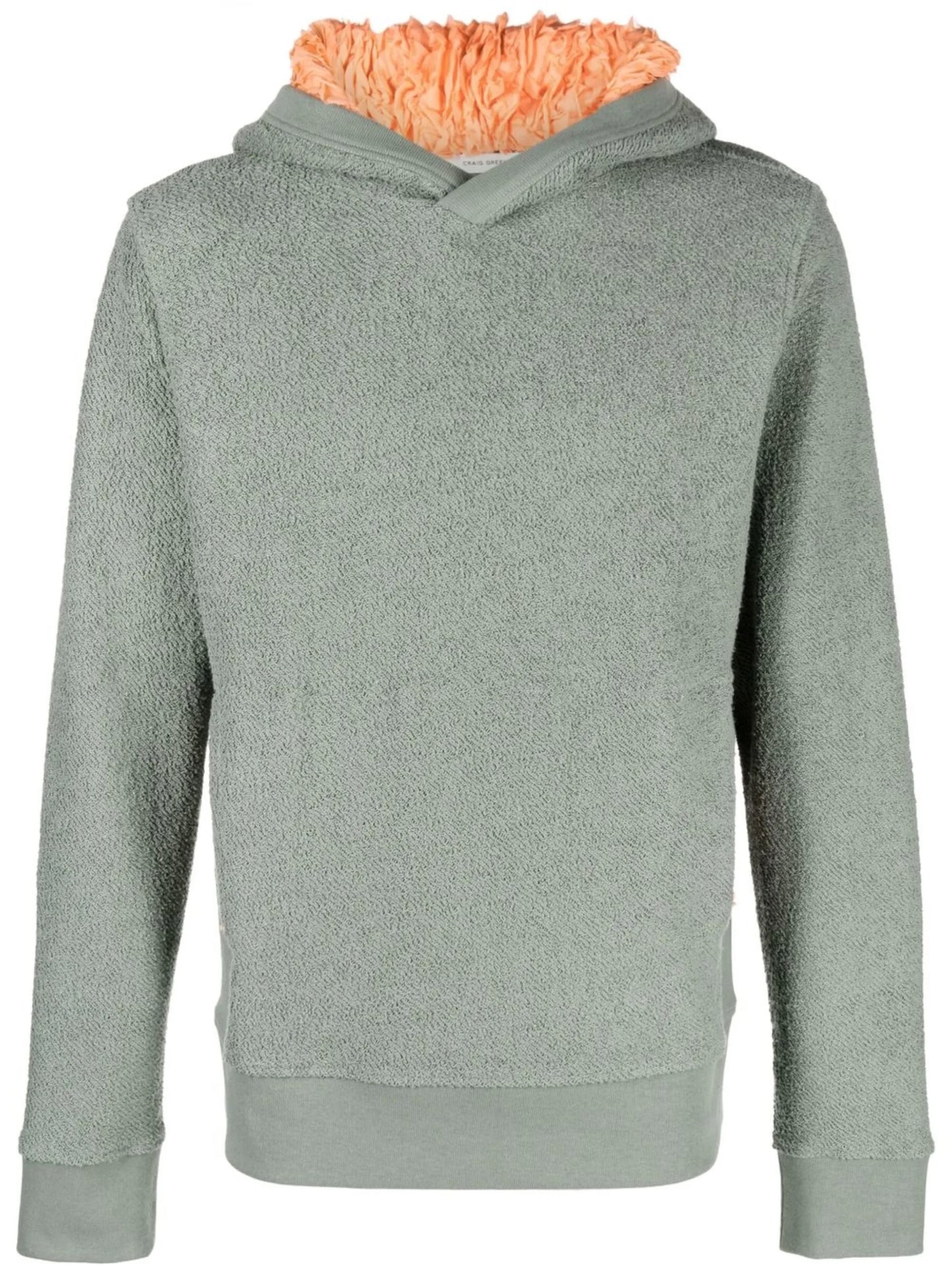 ruched silk lining hoodie
