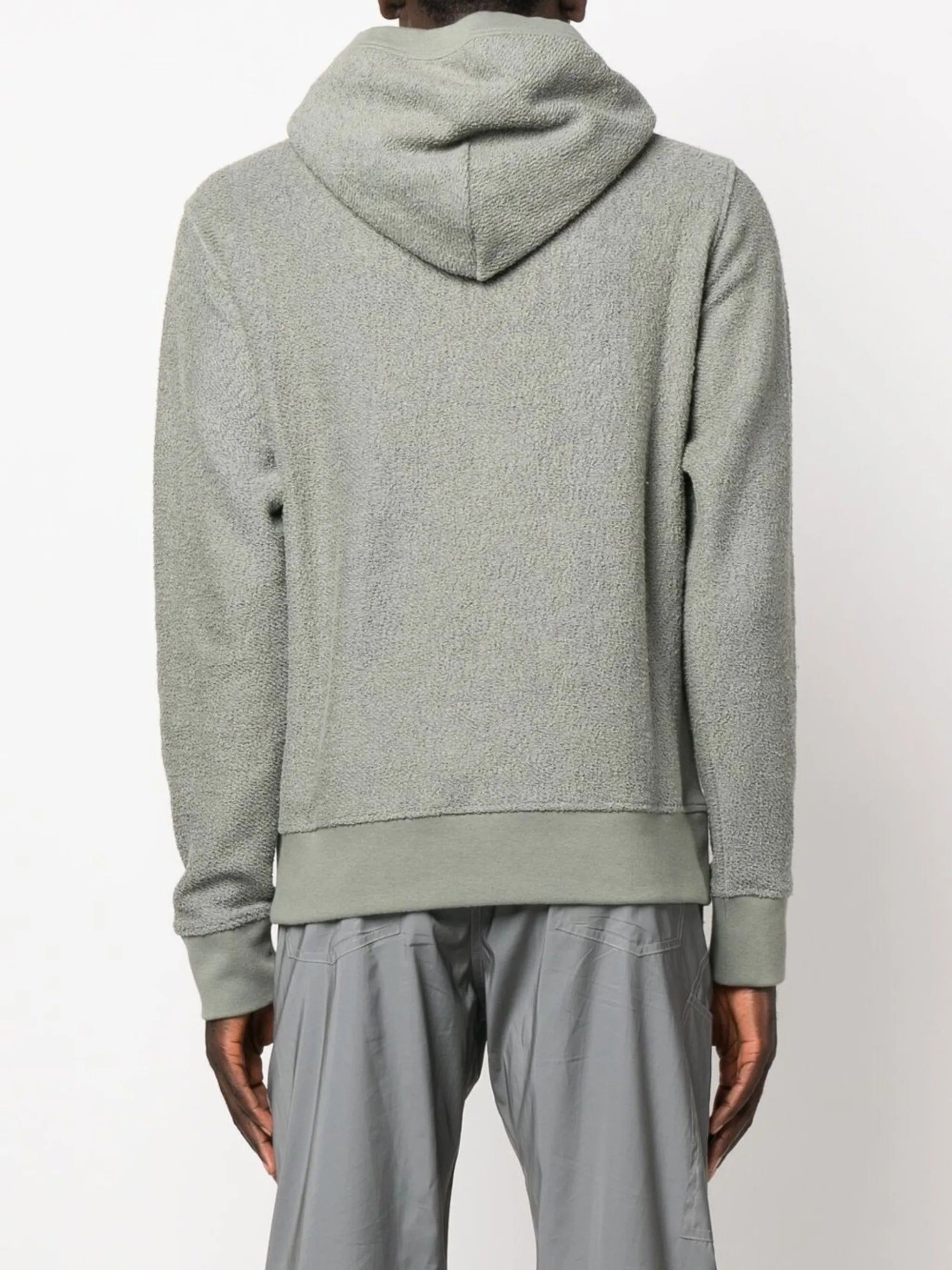 ruched silk lining hoodie
