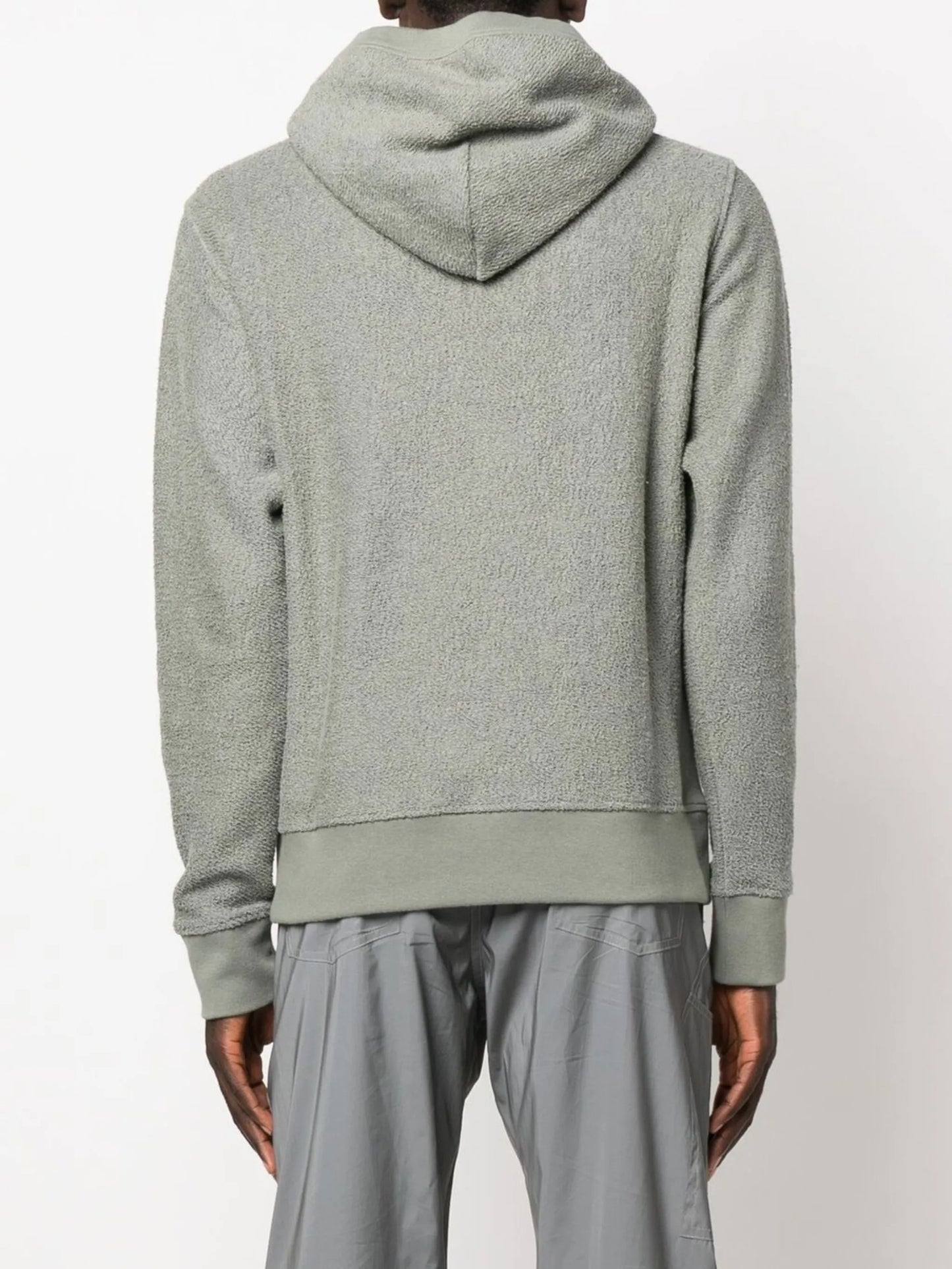 ruched silk lining hoodie