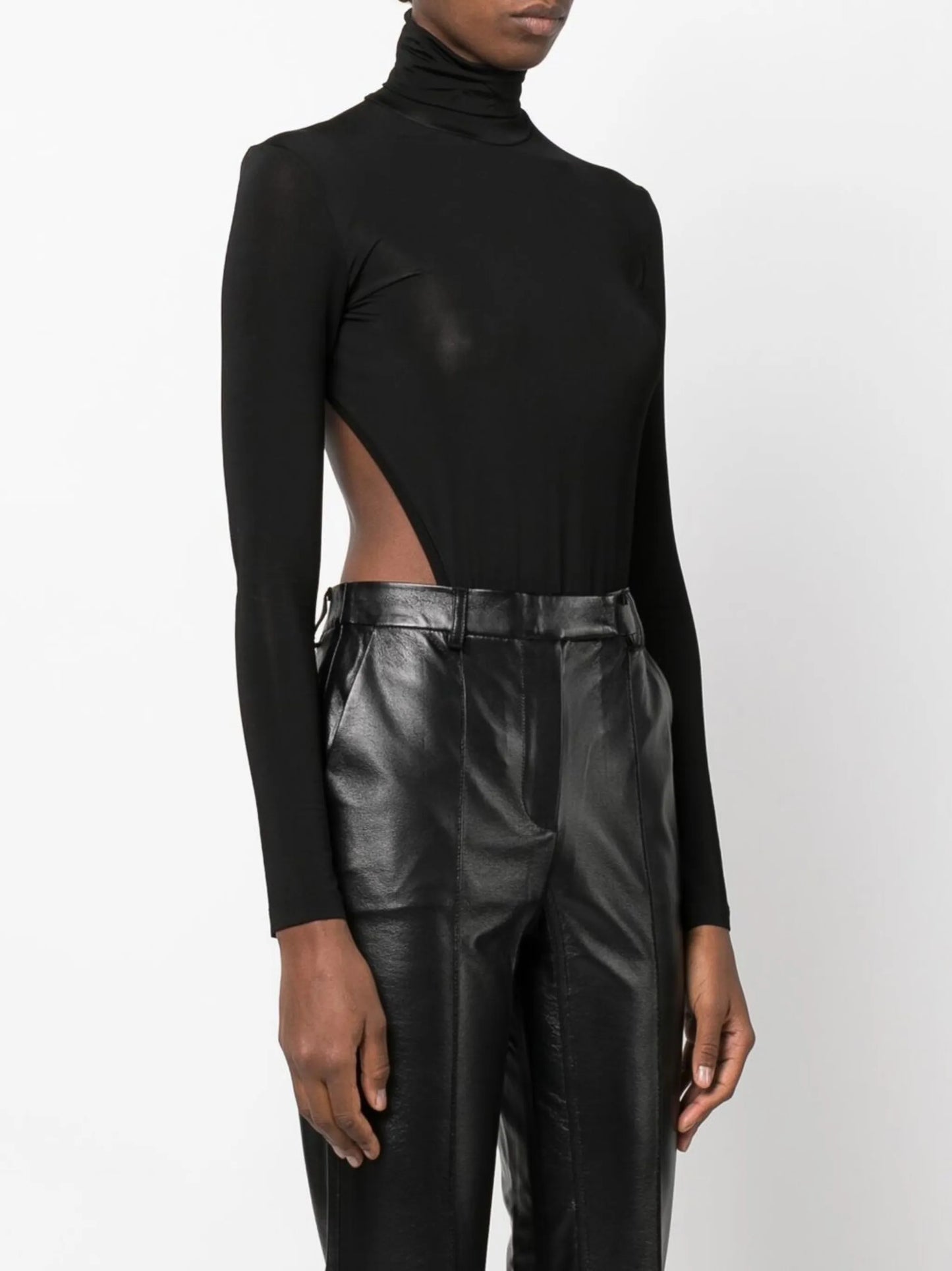 open-back long sleeved bodysuit