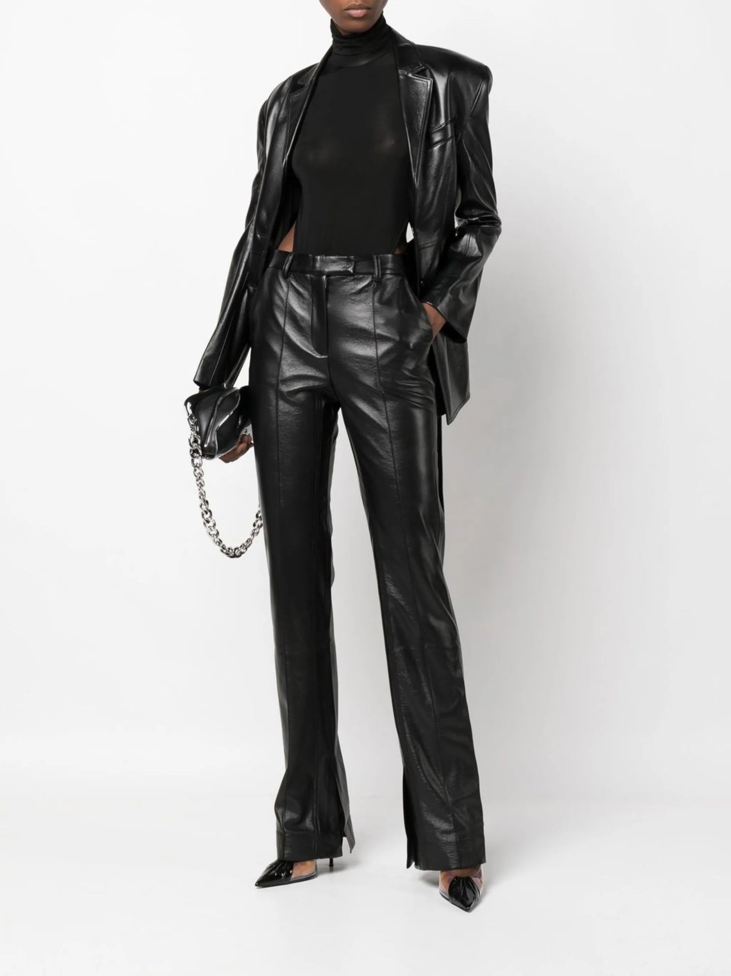 open-back long sleeved bodysuit