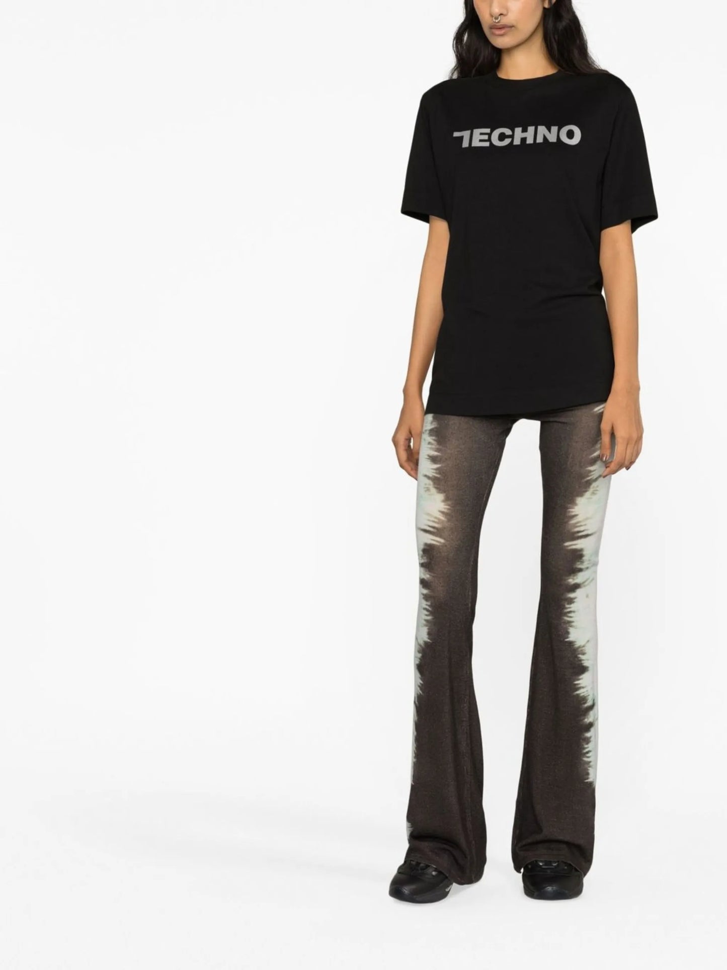 Techno print T-shirt