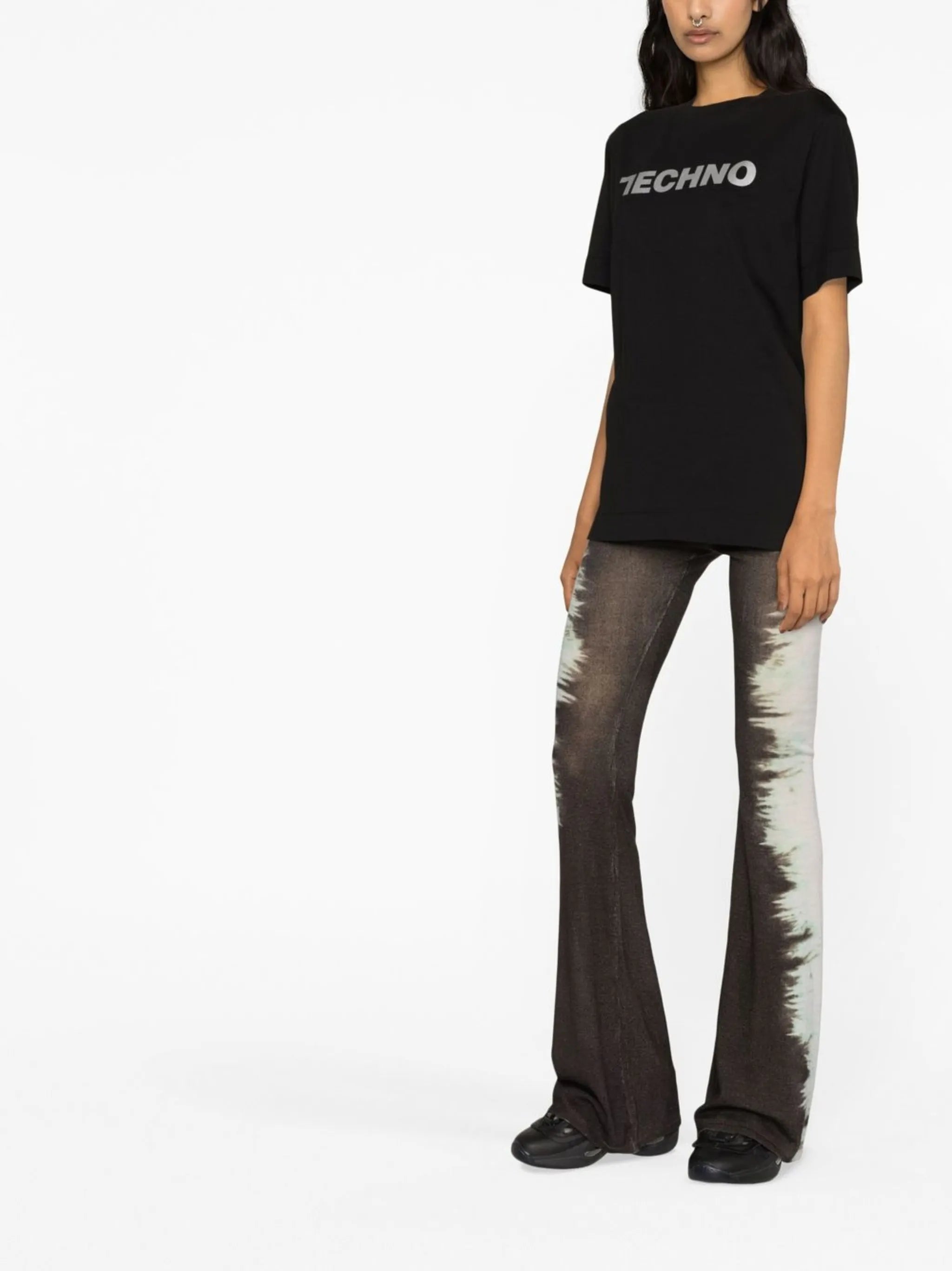 Techno print T-shirt