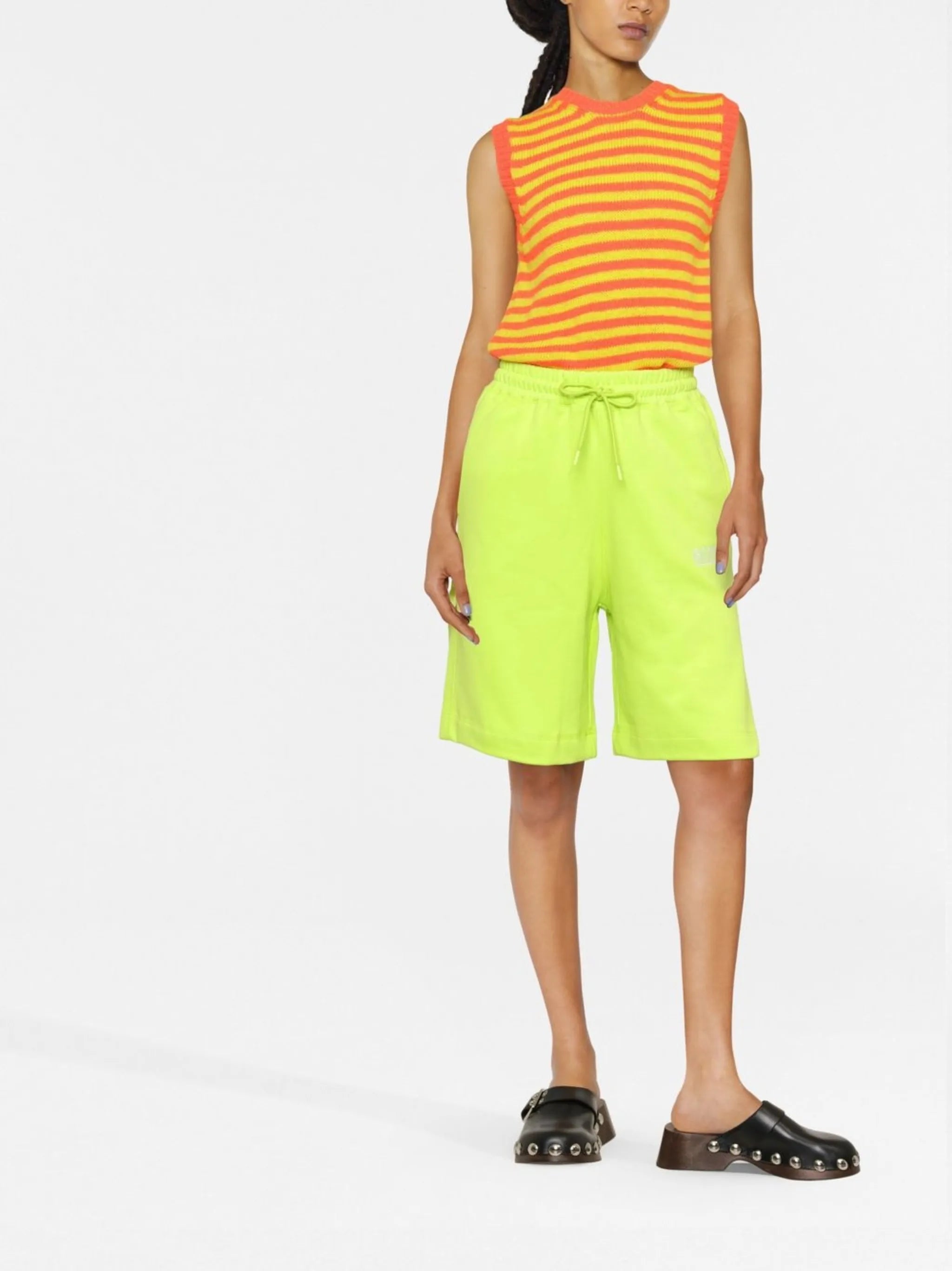 embroidered logo track shorts