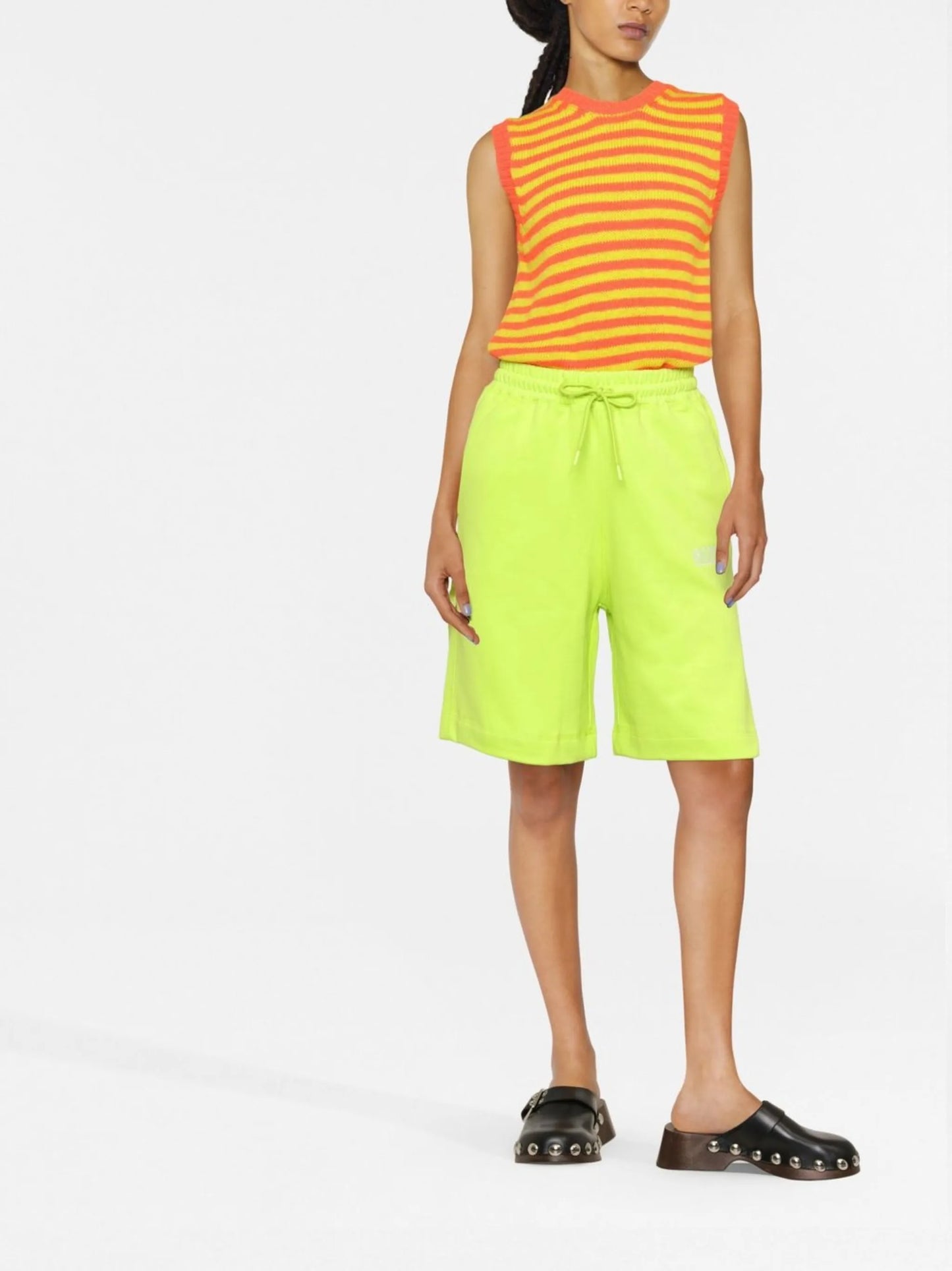 embroidered logo track shorts