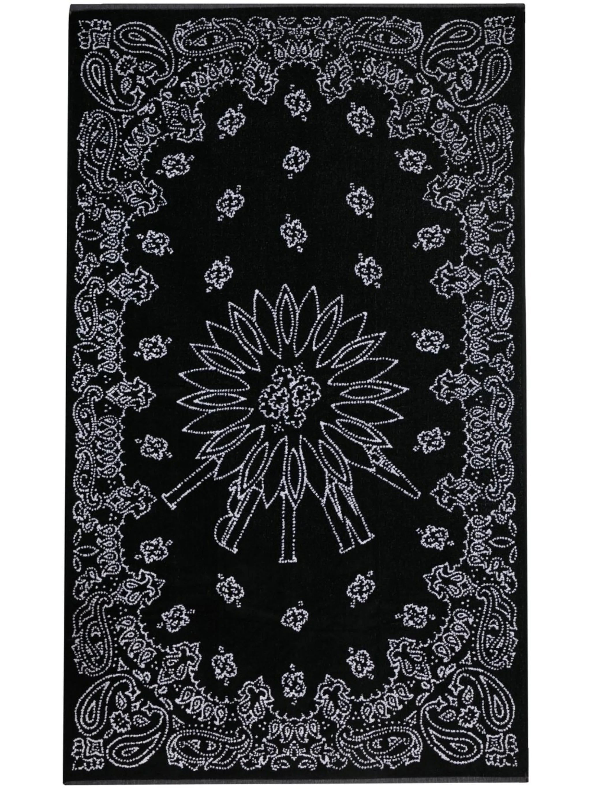 bandana-print beach towel