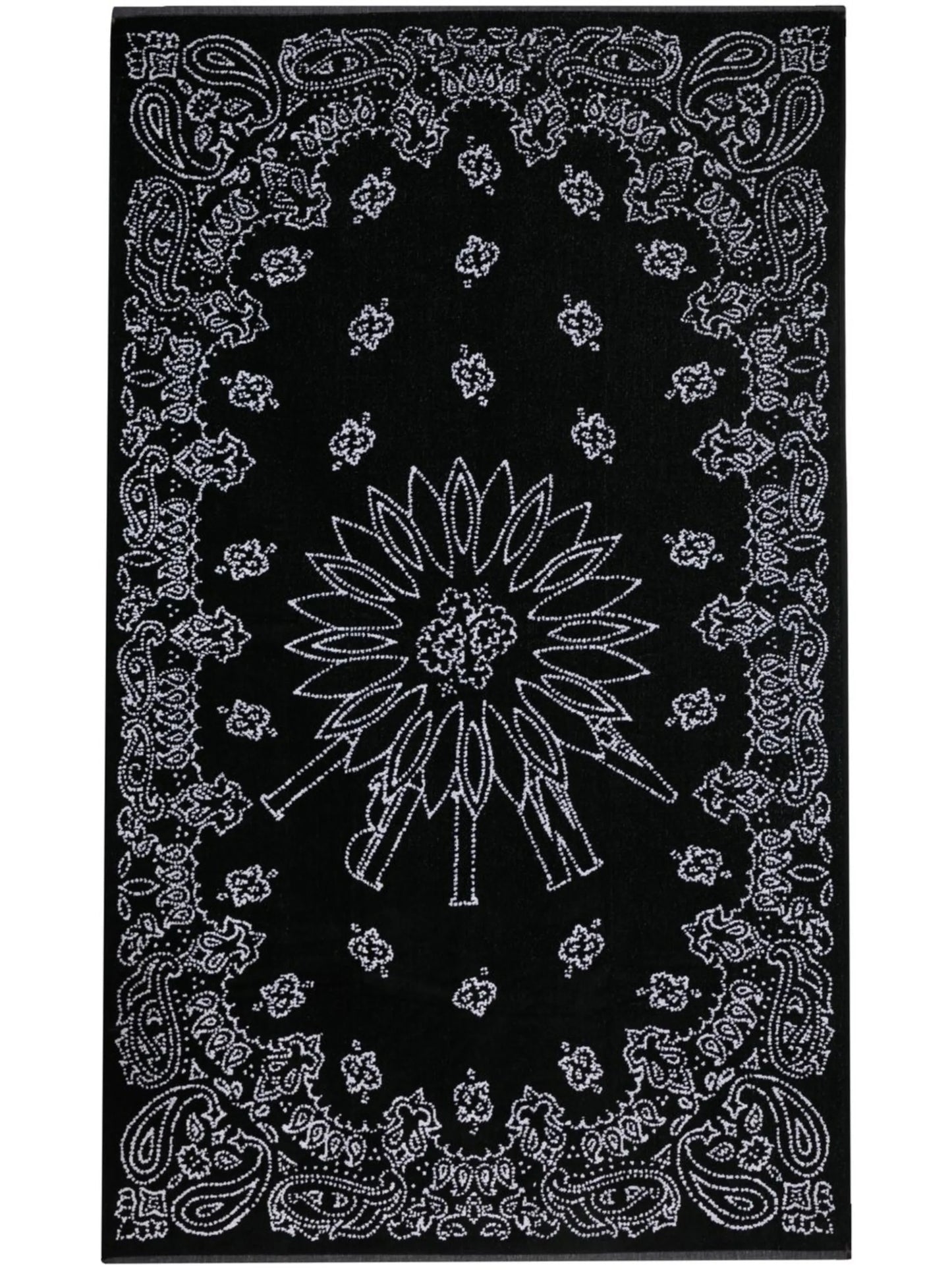 bandana-print beach towel
