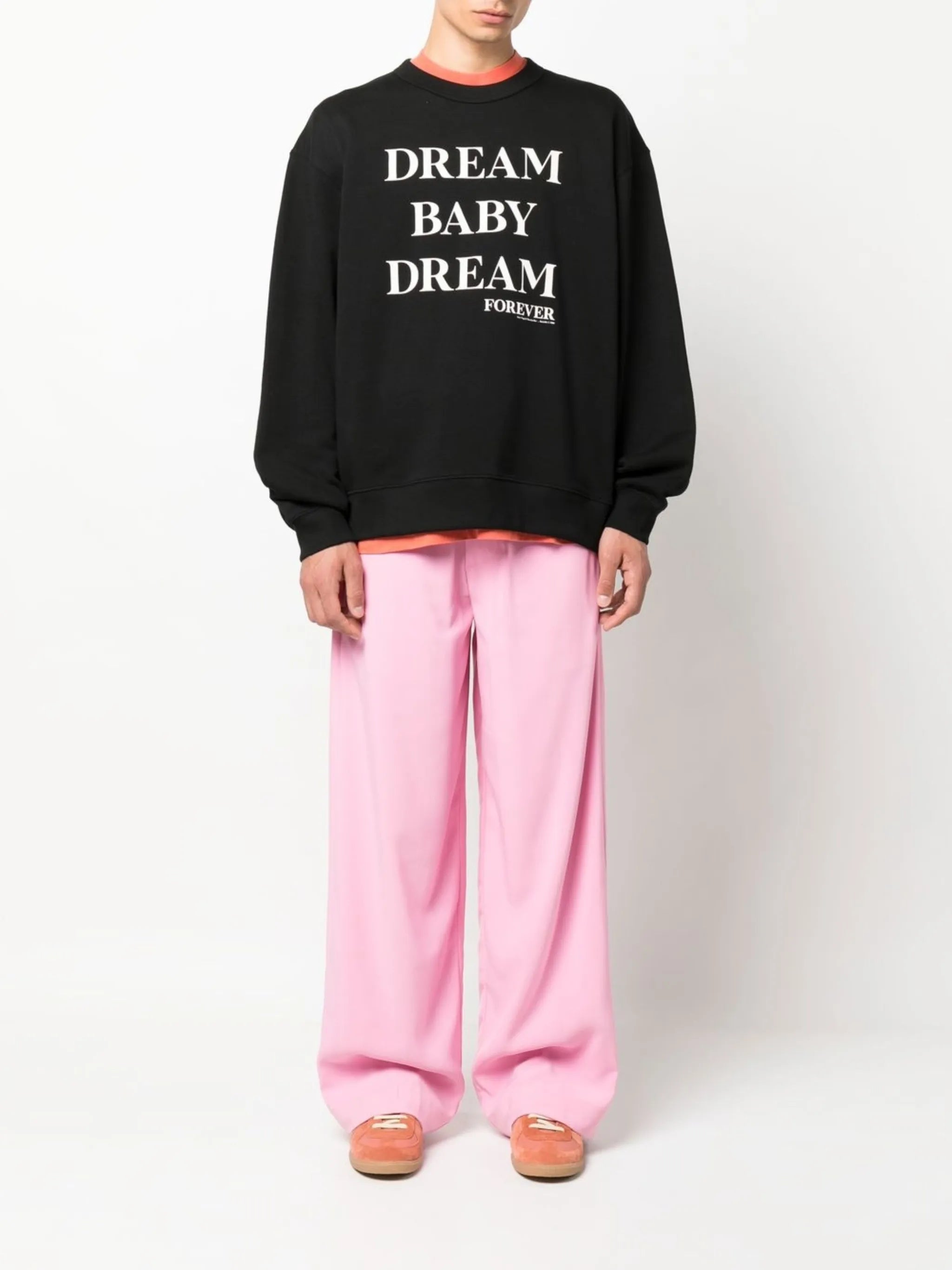 Dream Baby Dream Forever slogan print sweatshirt
