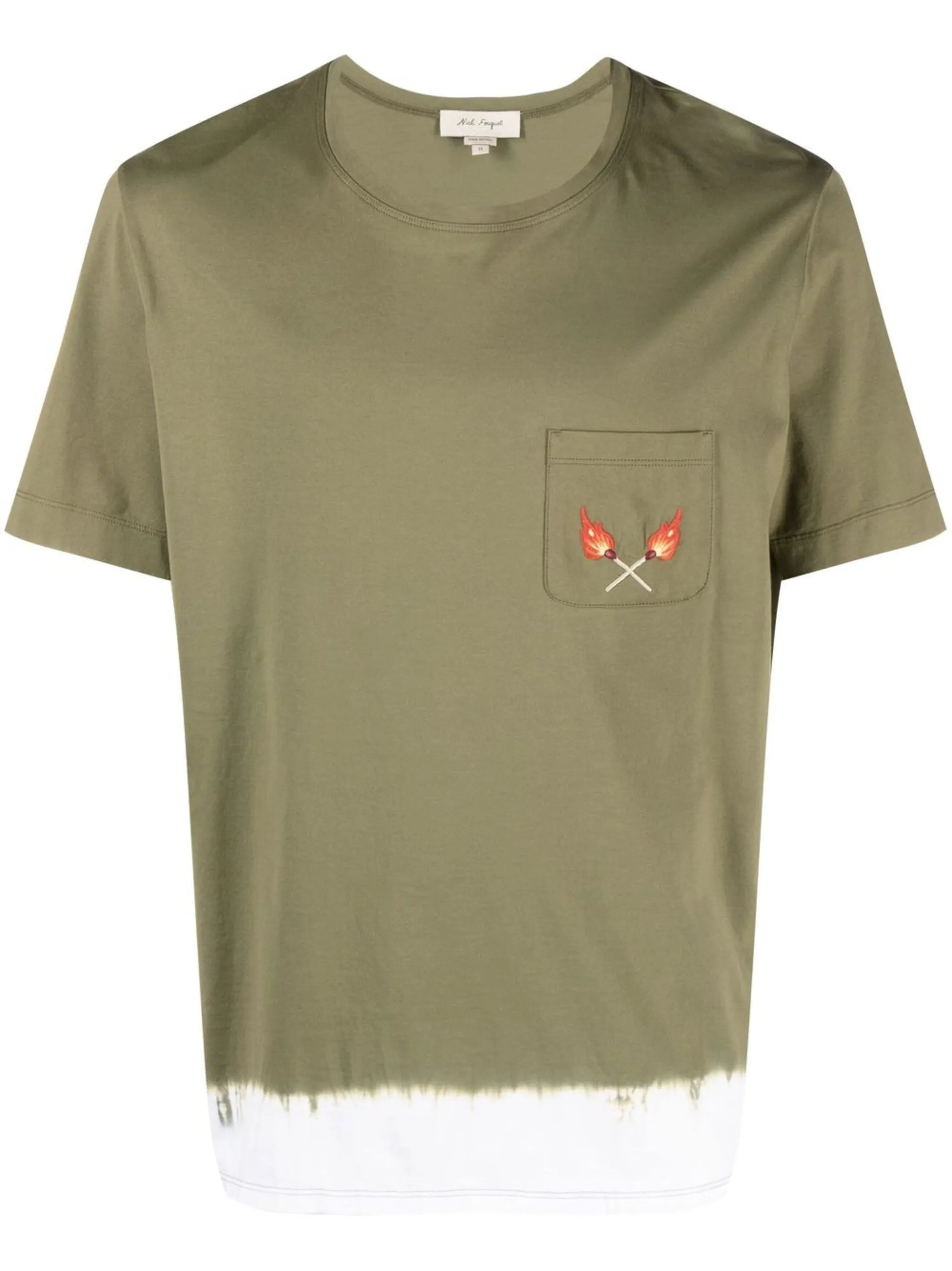 embroidered-matchstick T-shirt