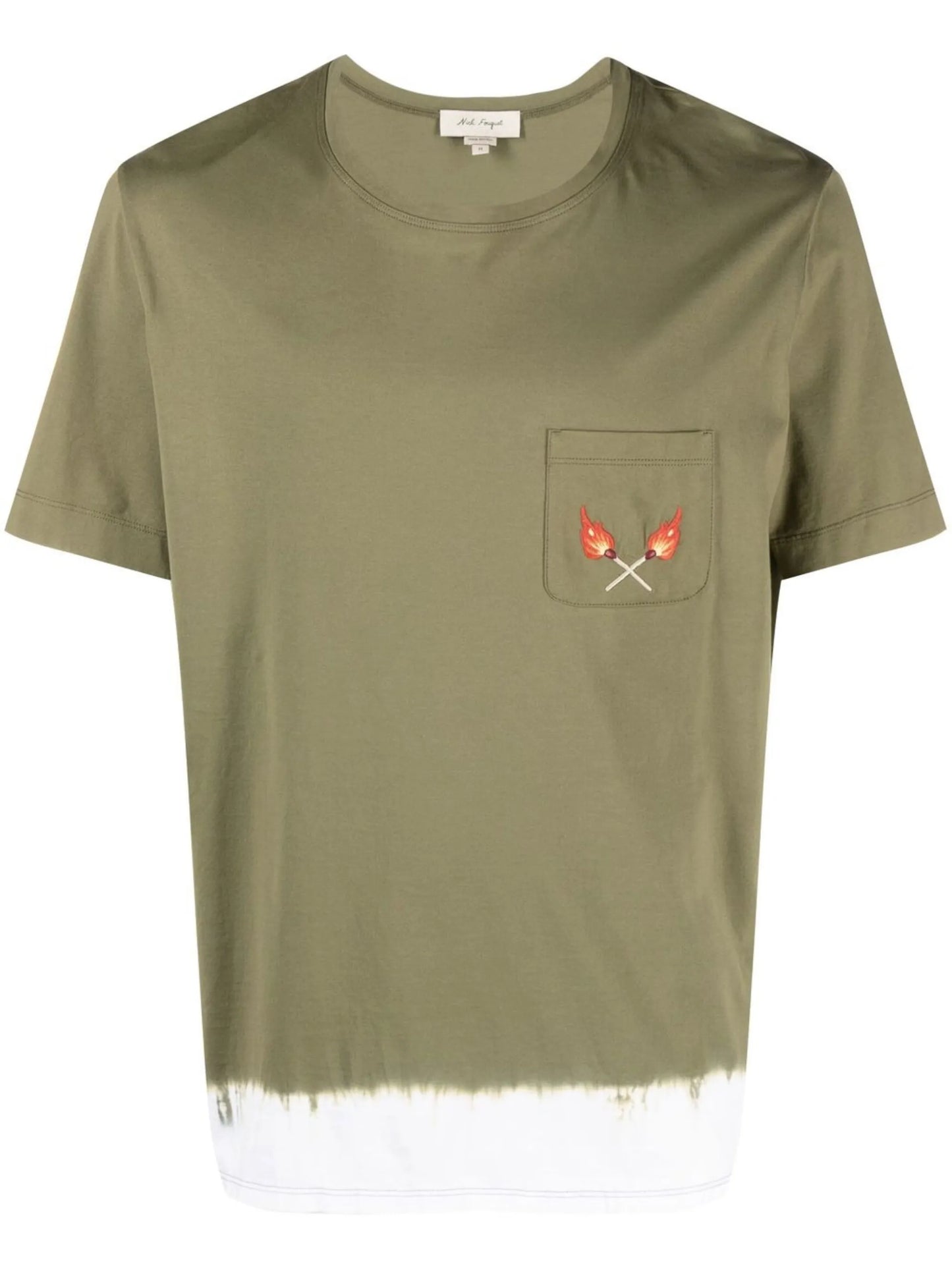 embroidered-matchstick T-shirt