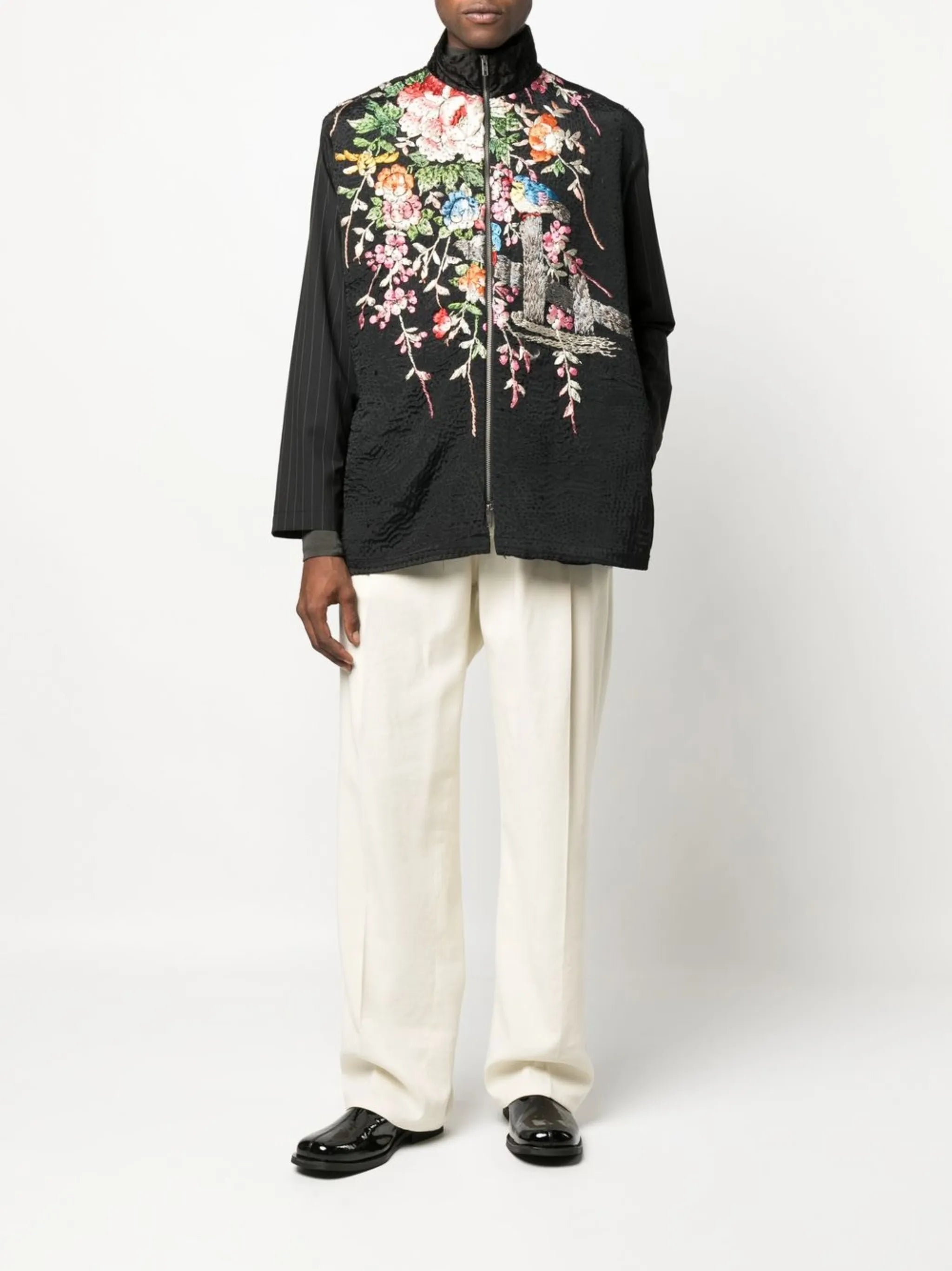 Tino floral-embroidered jacket