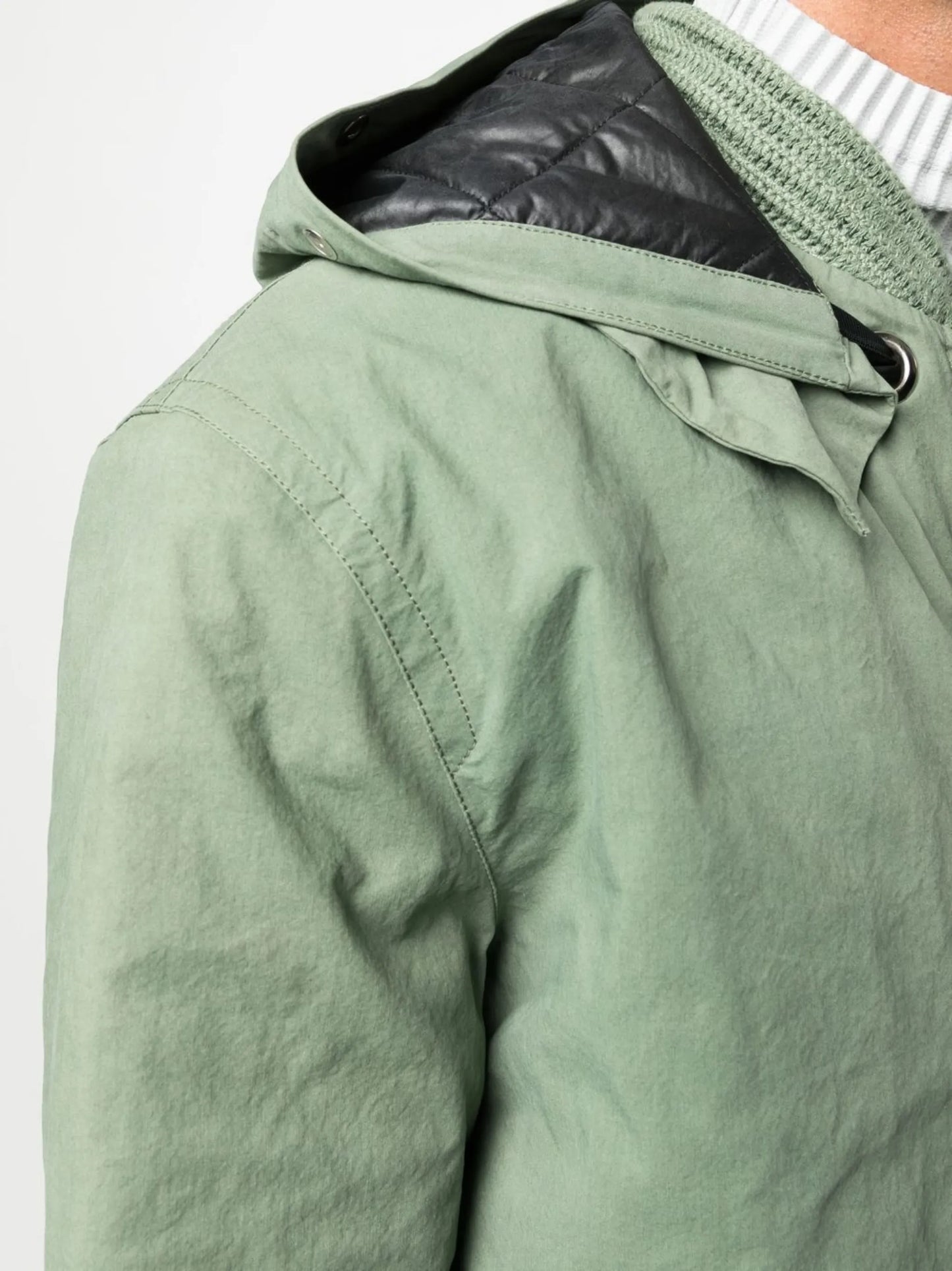 tie-detail hooded jacket