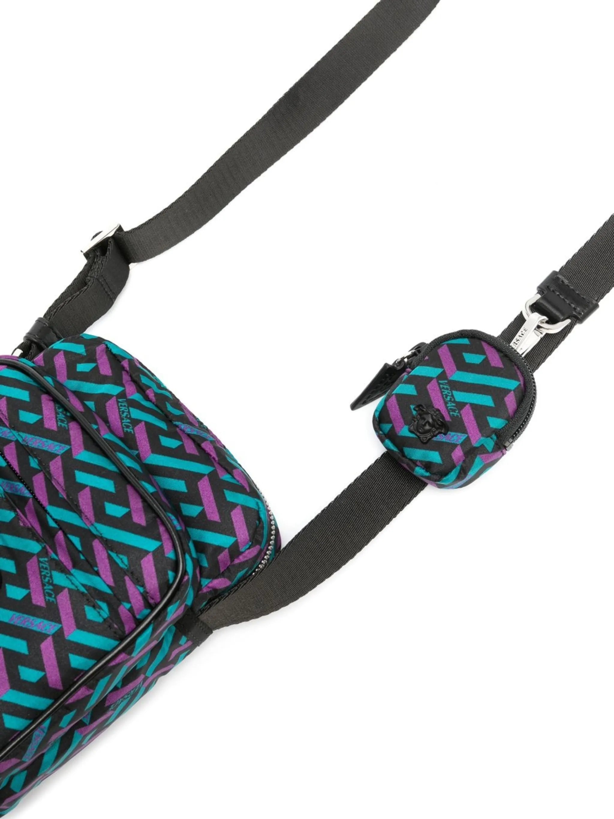Medusa-motif monogram messenger bag