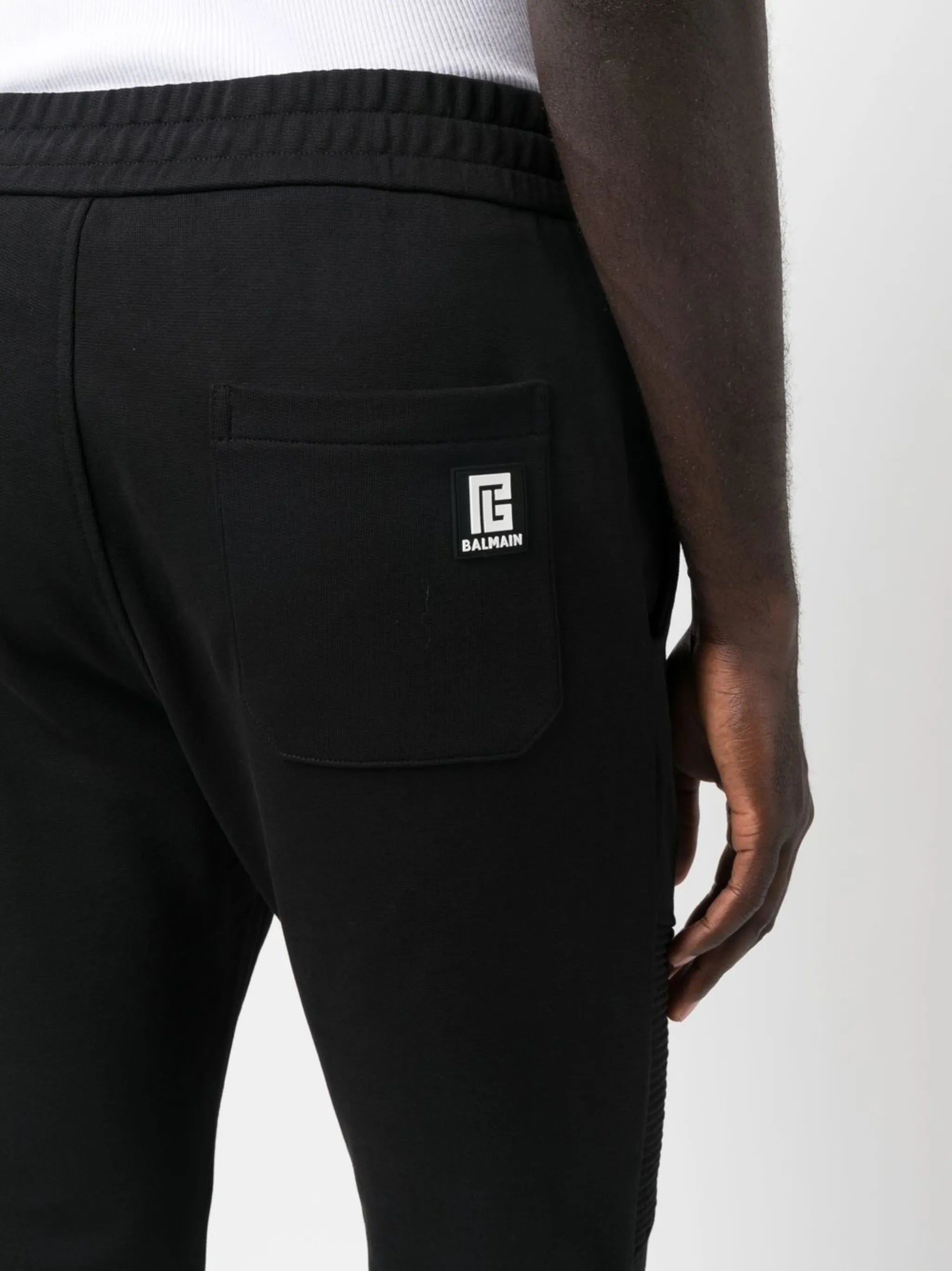 logo-patch drawstring track pants