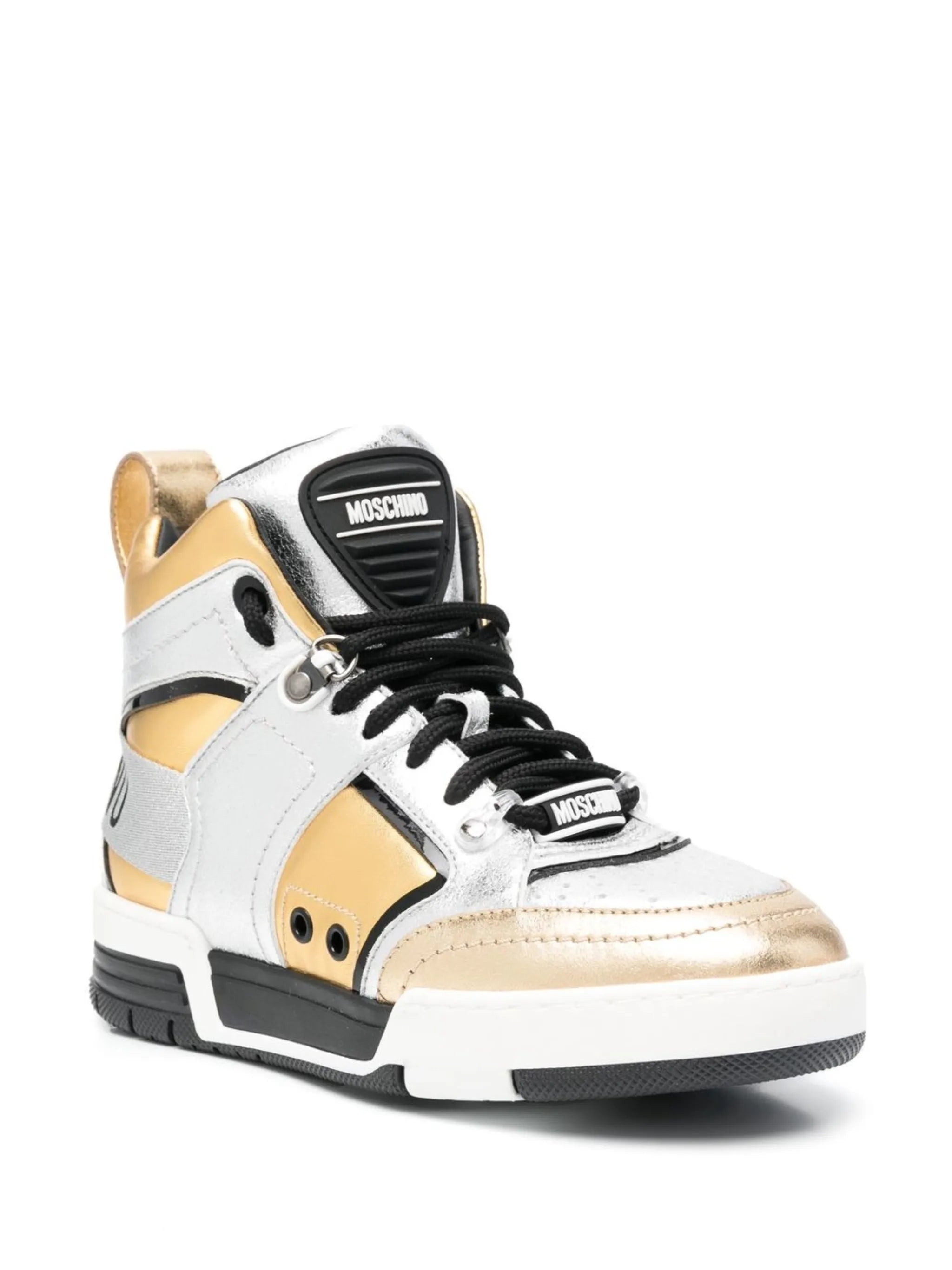 Streetball logo-band high-top sneakers