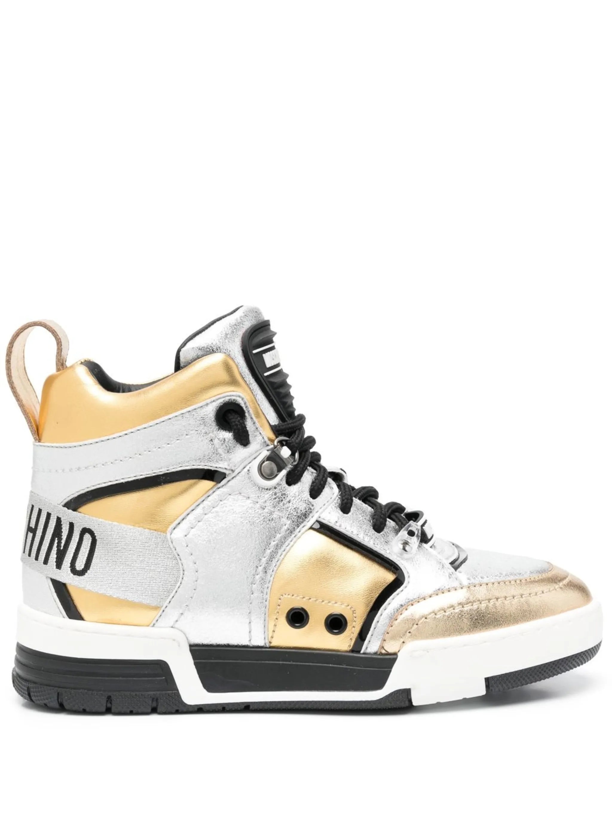 Streetball logo-band high-top sneakers