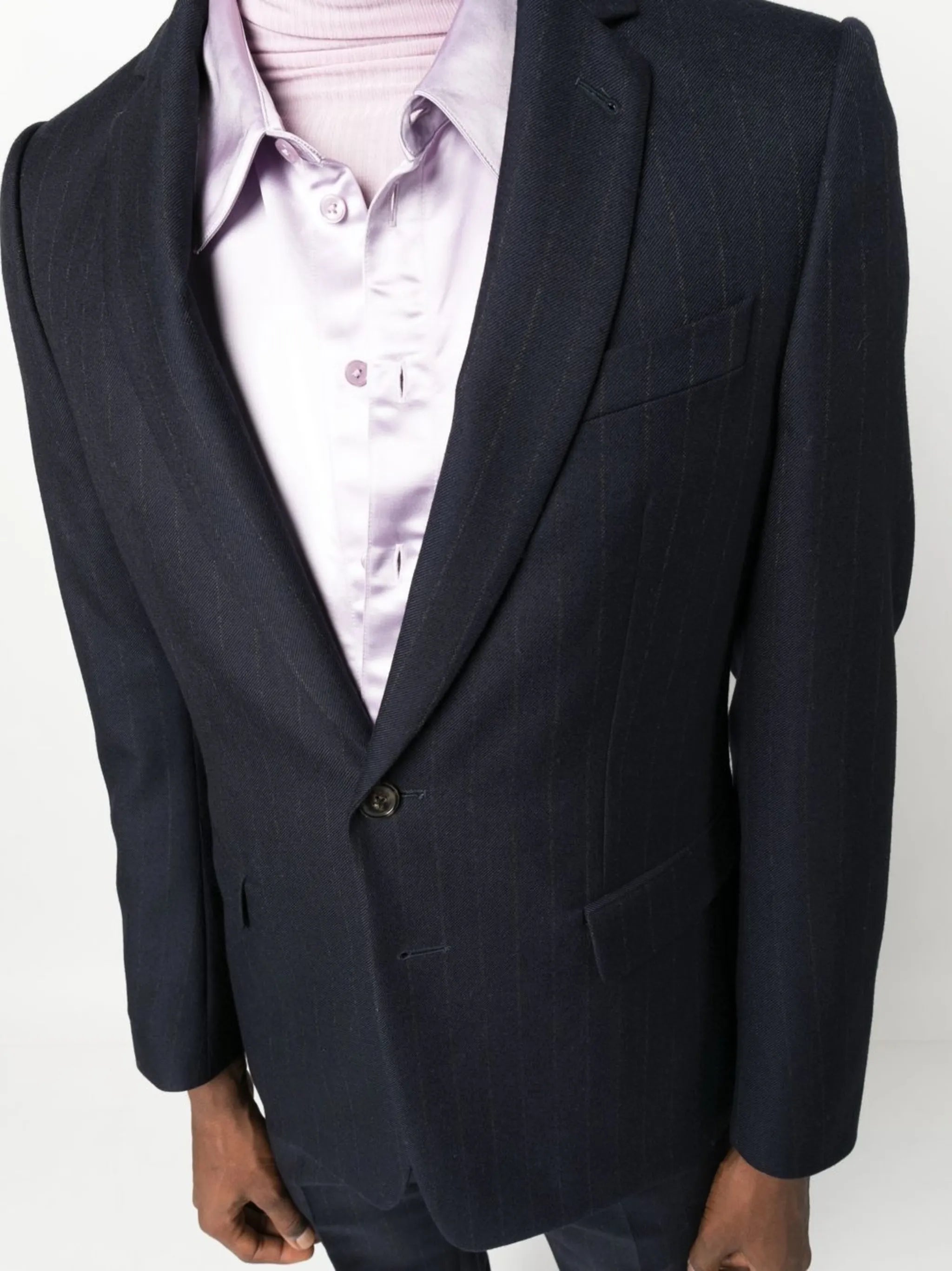 Kanye striped wool suit