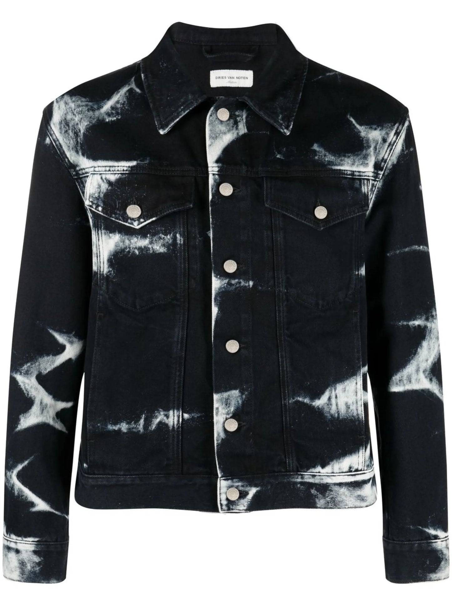 bleach-effect denim jacket