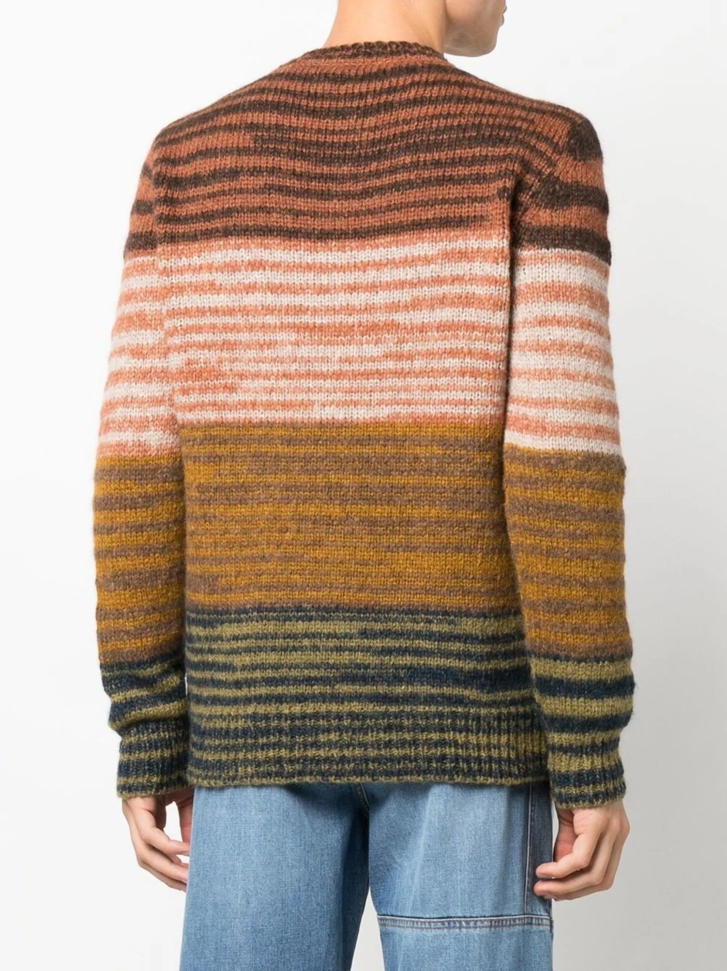 Valdeus striped crew neck jumper