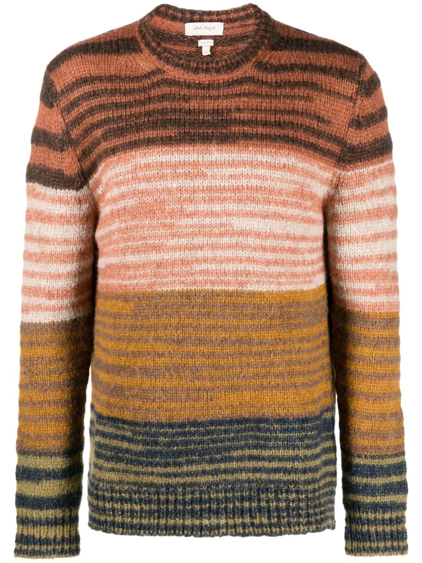Valdeus striped crew neck jumper