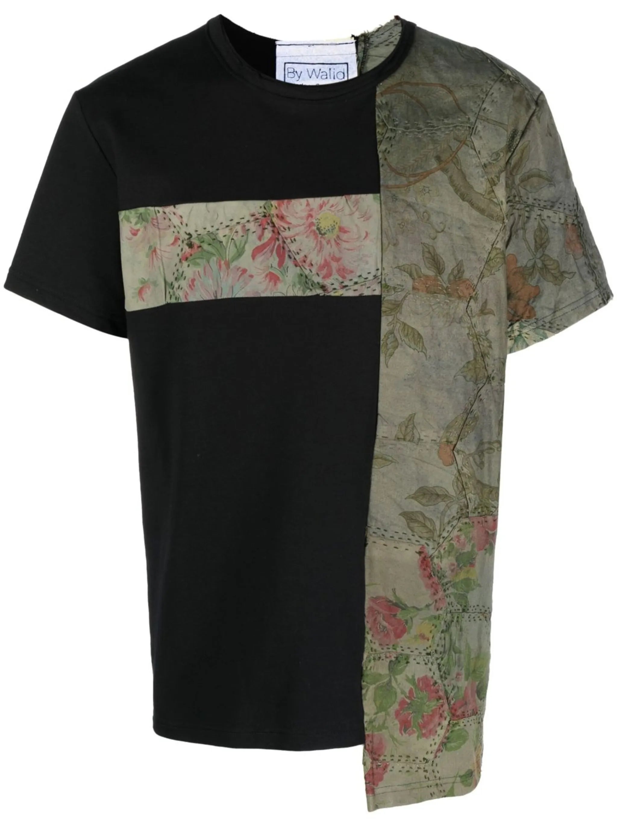 Patchy two-tone T-shirt
