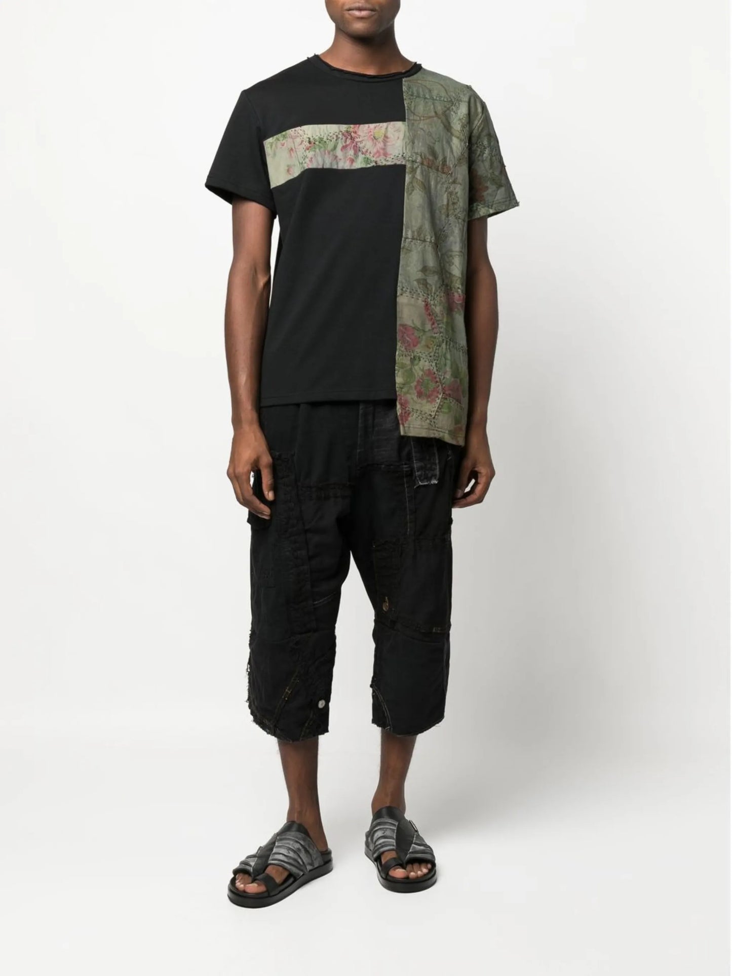 Patchy two-tone T-shirt