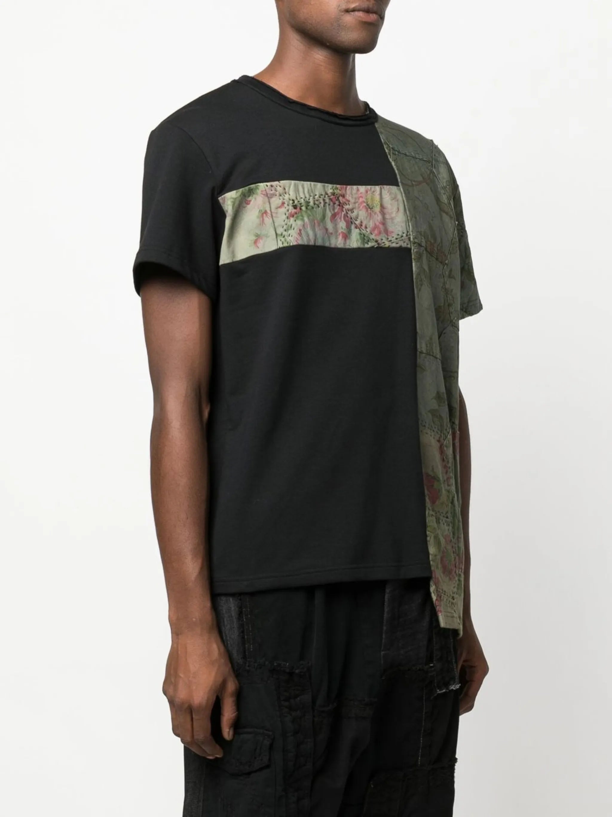 Patchy two-tone T-shirt