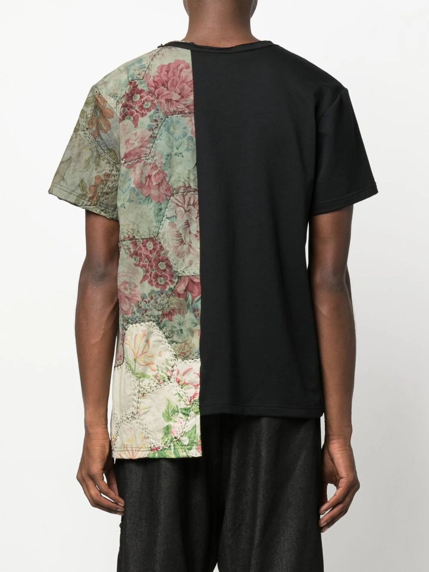 Patchy two-tone T-shirt