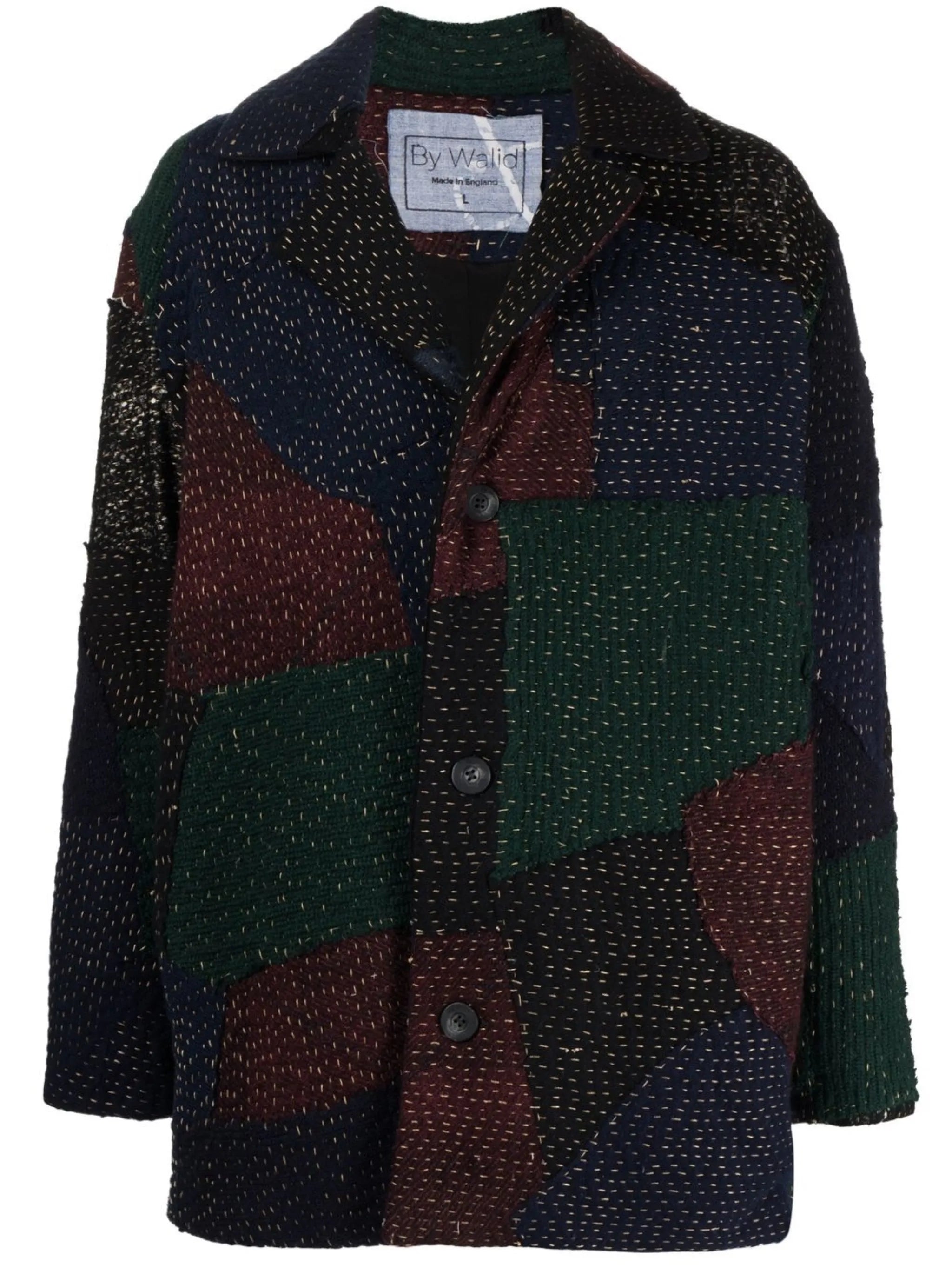 Jacob patchwork wool coat