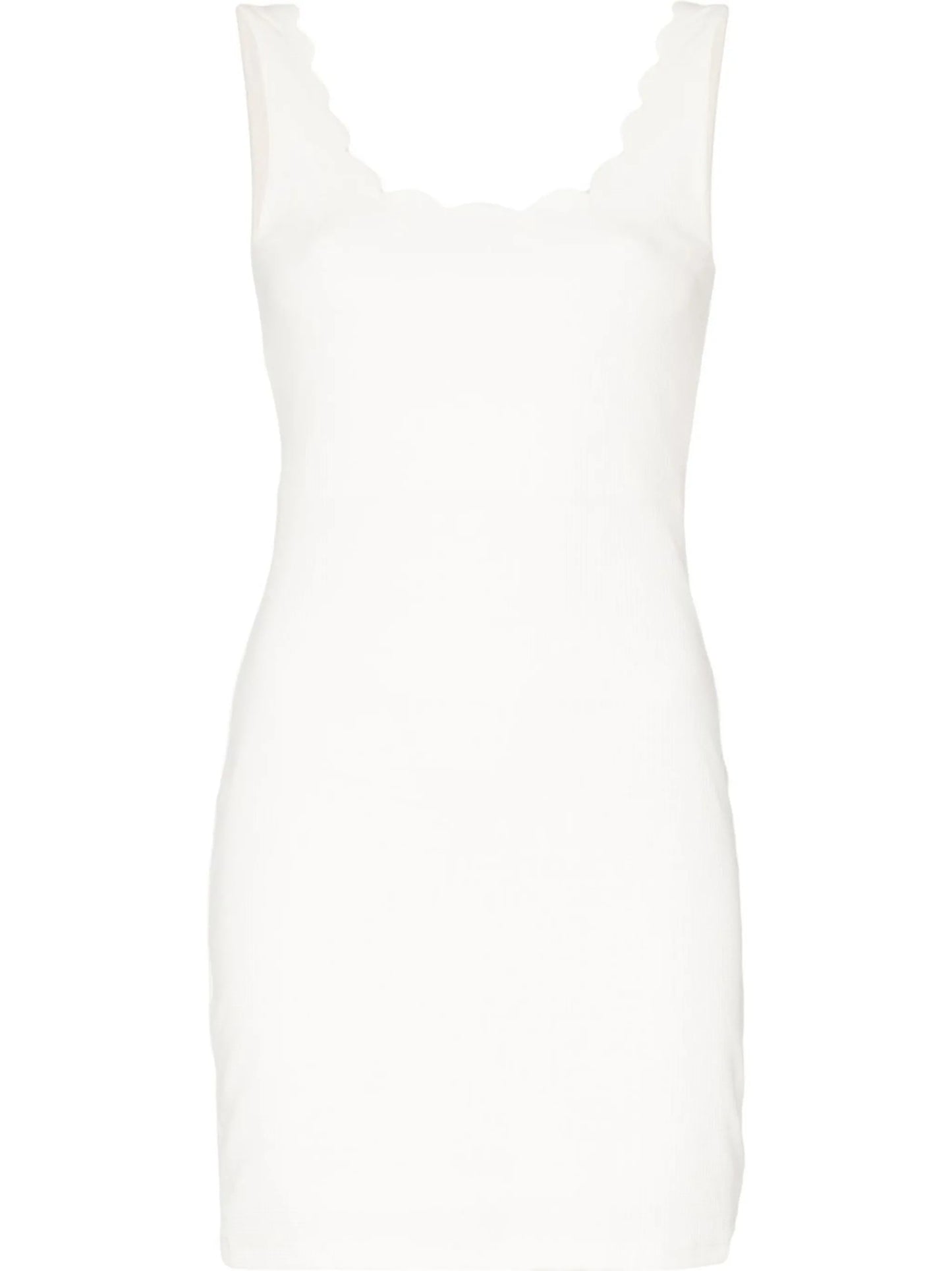 scallop-edge mini dress