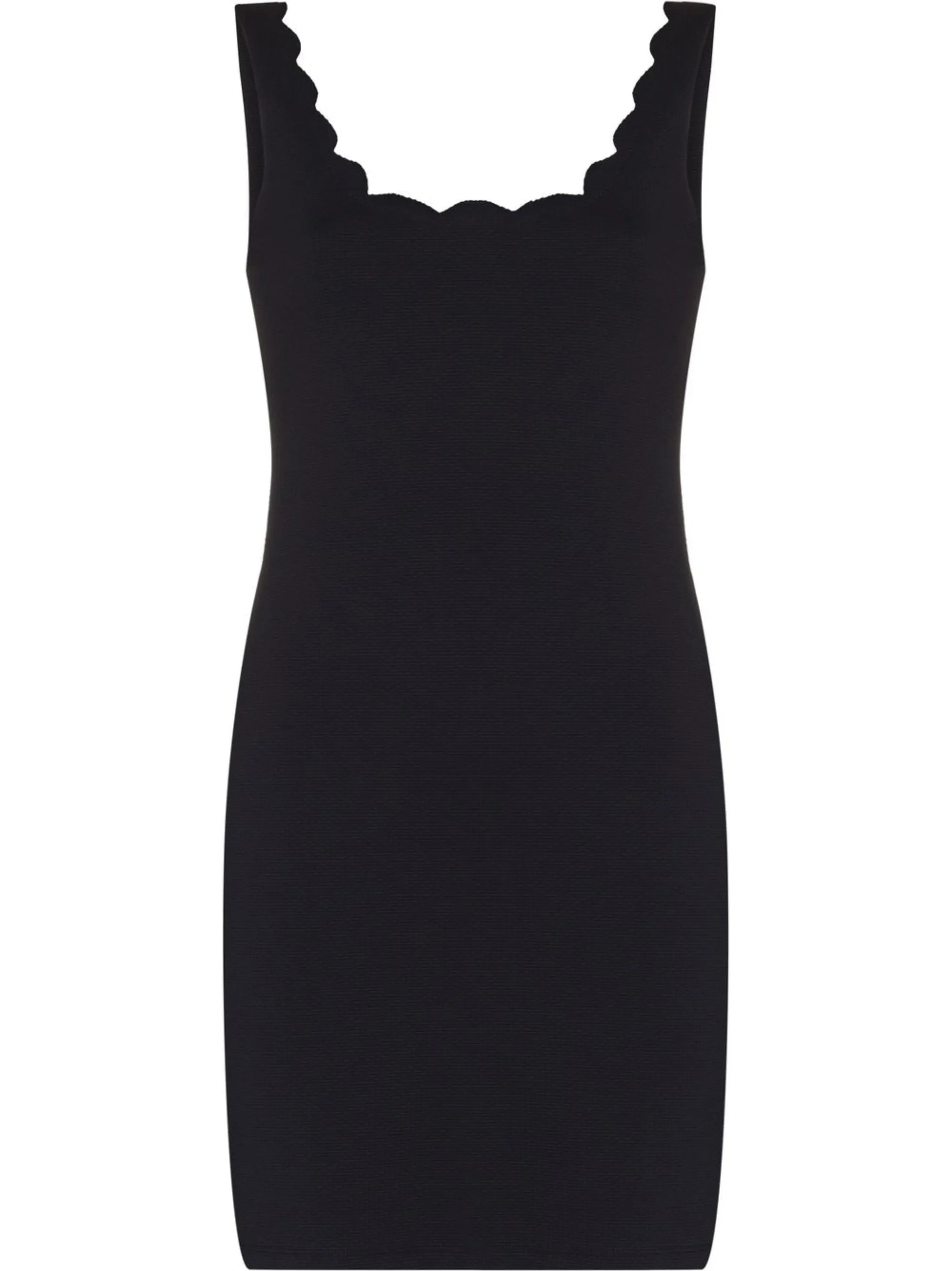 scallop-edge mini dress