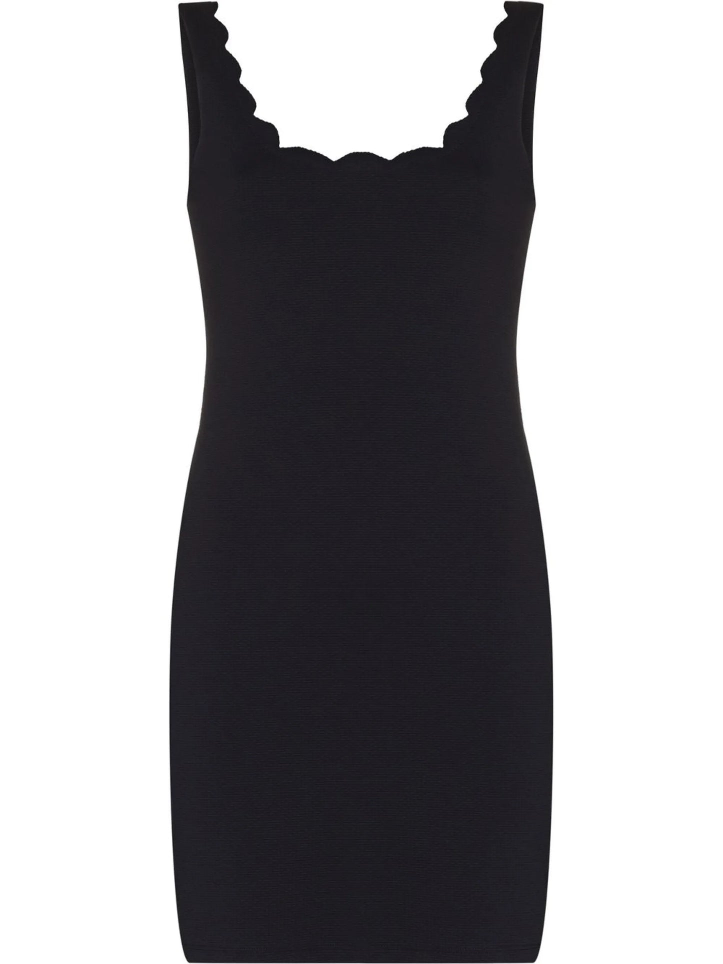 scallop-edge mini dress