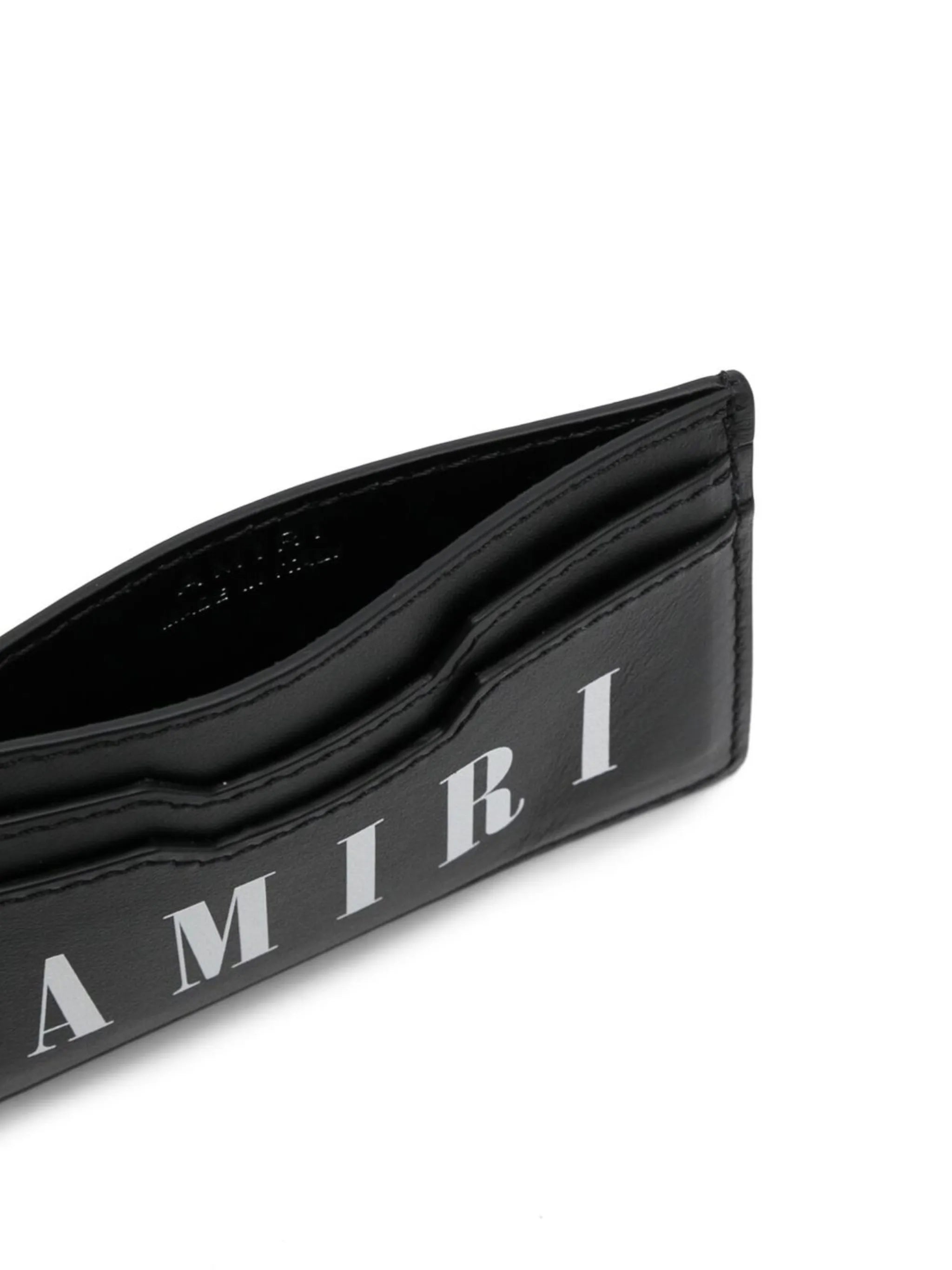 logo-print leather wallet