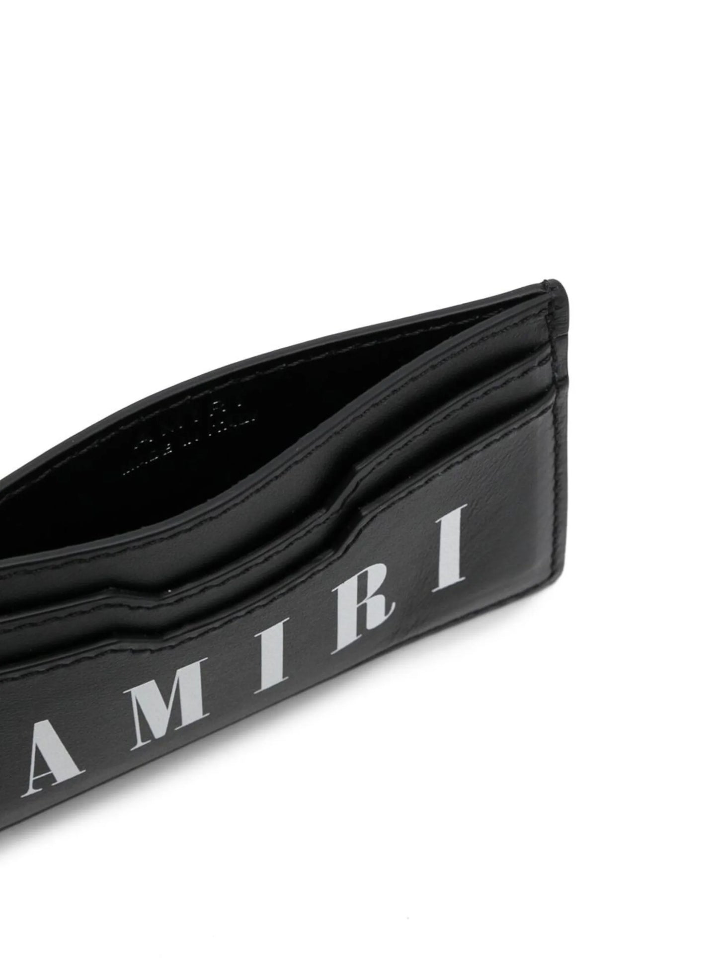 logo-print leather wallet